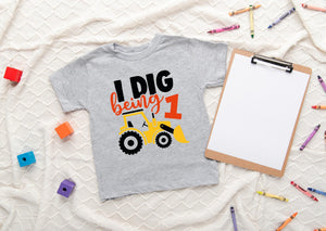 I Dig Being One Construction Birthday Shirt birthday product image 6