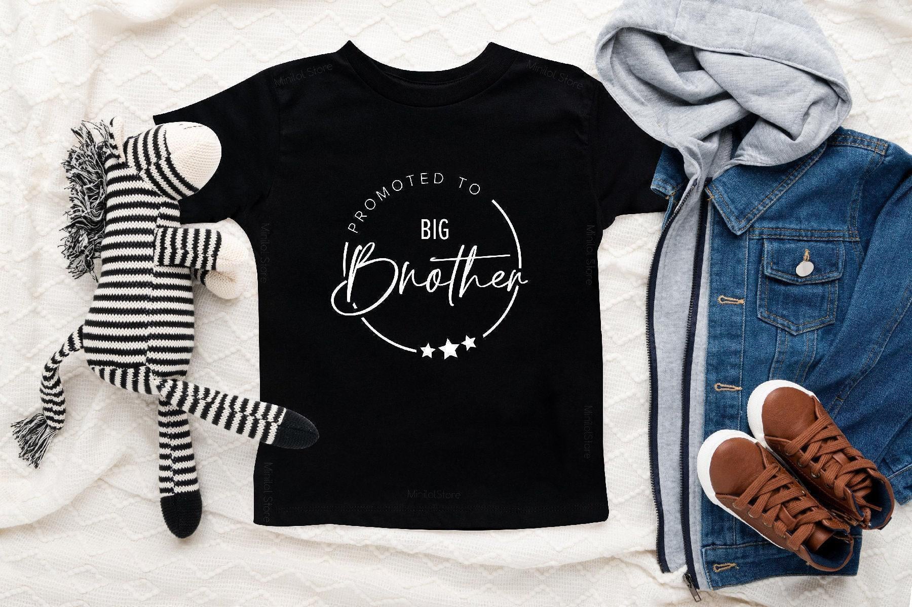 Close-up of the Promoted to Big Brother baby announcement design