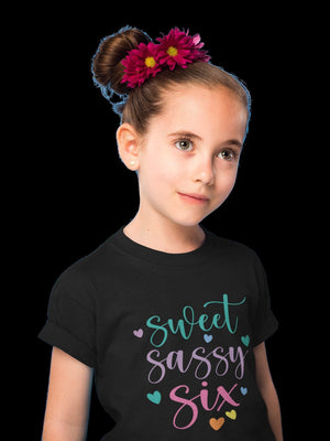 Sweet Sassy and Six Birthday Shirt birthday product image 7