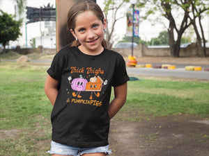 Baby bodysuit and kids shirt style options for Thick Thighs & Pumpkin Pies
