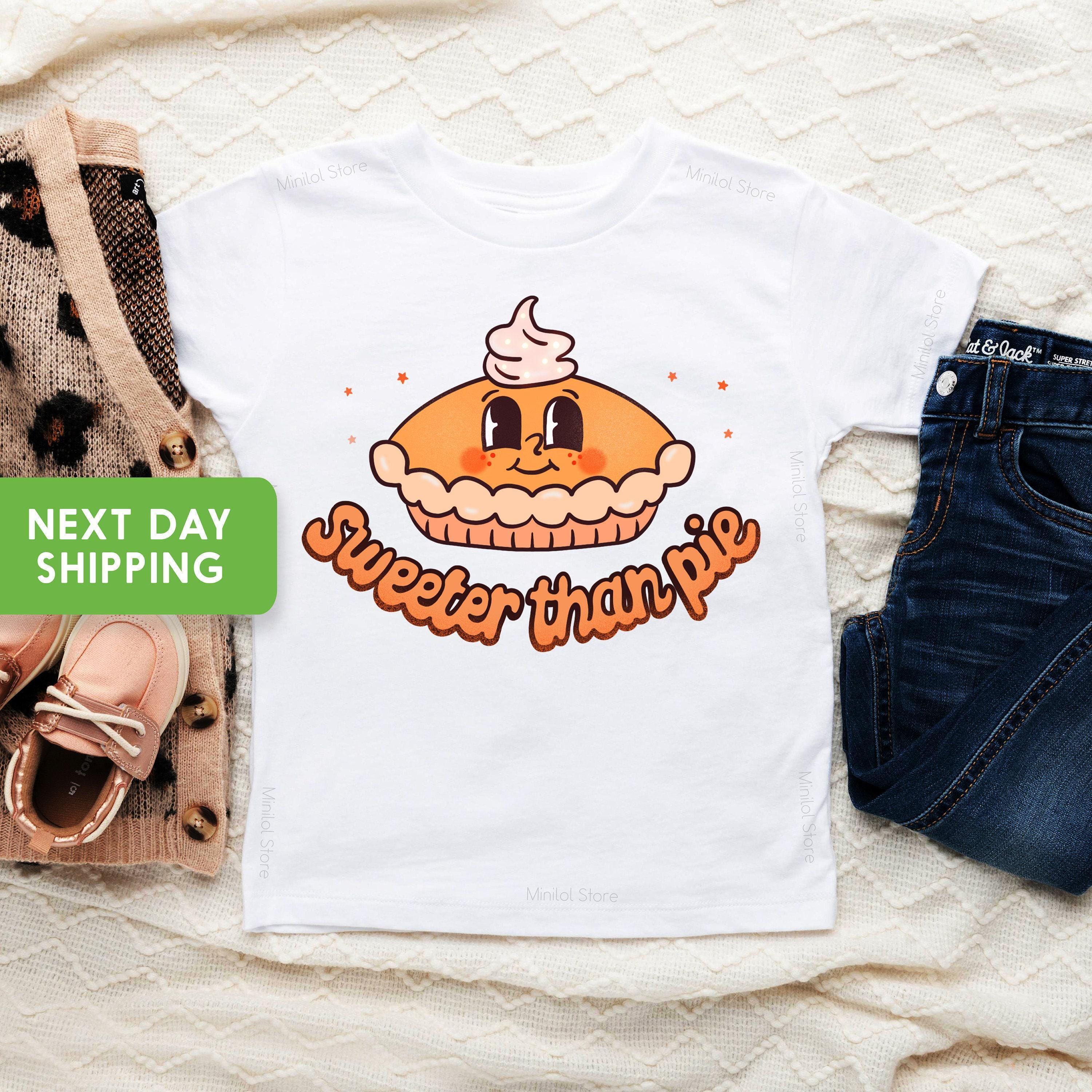 Sweeter Than Pie Thanksgiving turkey design on Baby Short Sleeve Onesie®