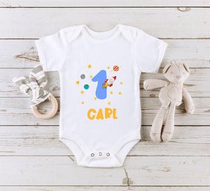 Outer Space First Birthday Shirt birthday product image 1
