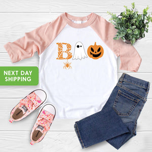 Boo Ghost Pumpkin Halloween Kids Shirt product image 3