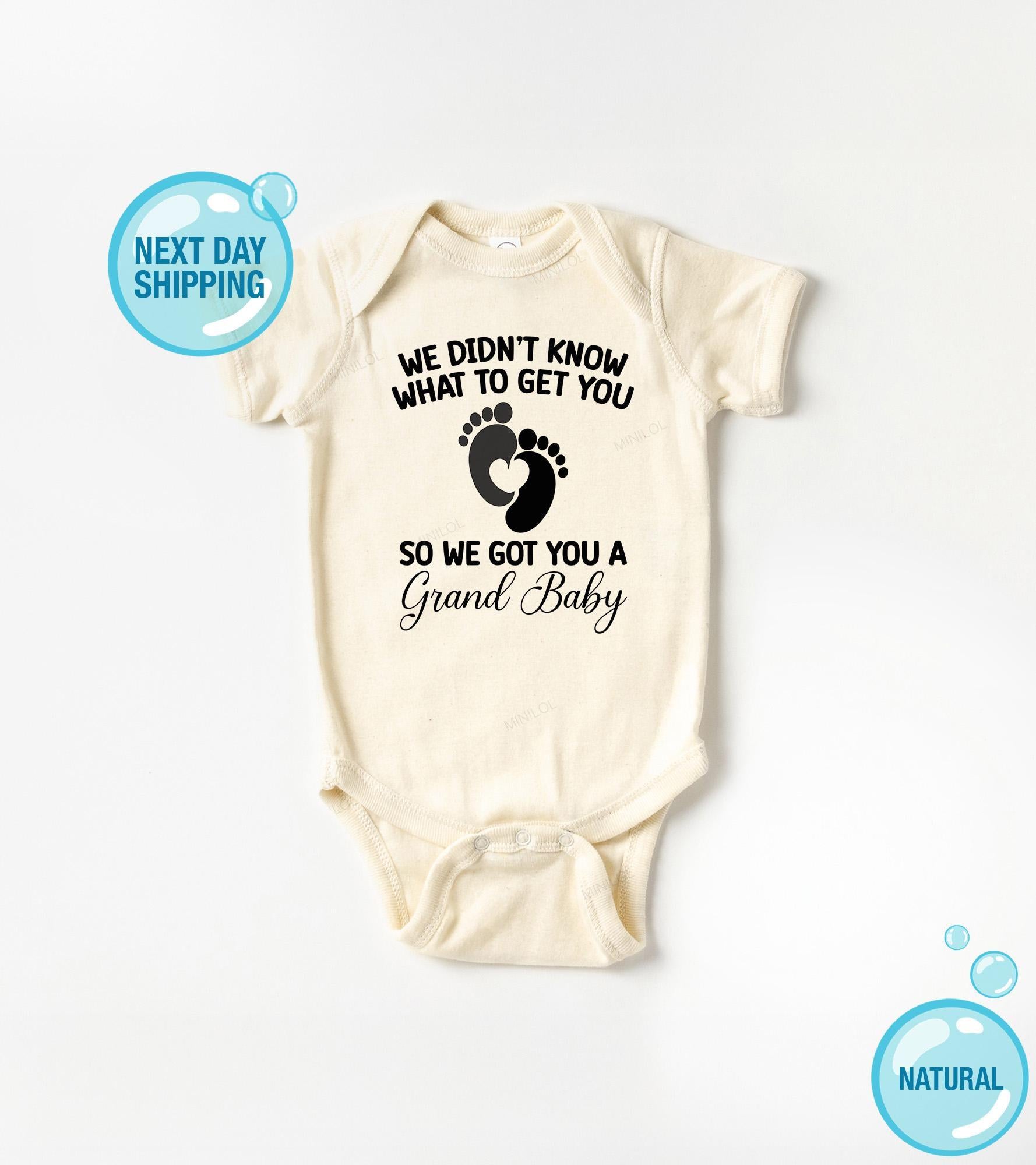 Main pregnancy announcement product mockup for We Didn't Know What To Get You So We Got You A Grand ® Seasonal Pregnancy