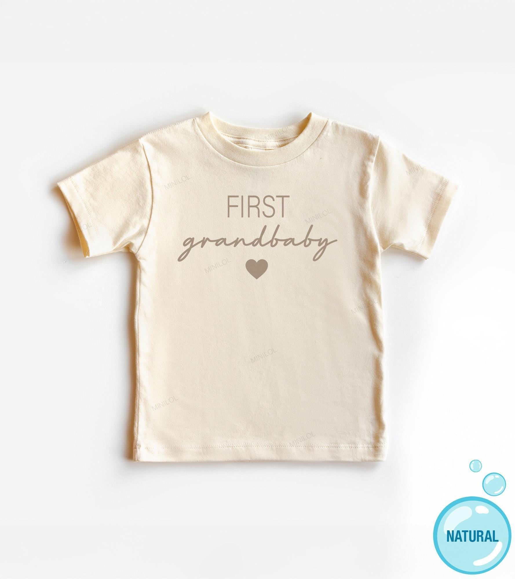 Close-up of the First Grandbaby baby announcement design
