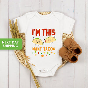 I'm This Many Tacos Second Birthday Shirt birthday product image 5