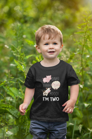 Oink Baa Moo I'm Two Farm Birthday Shirt birthday product image 5