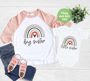 Sibling rainbow design on Baby Short Sleeve Onesie®