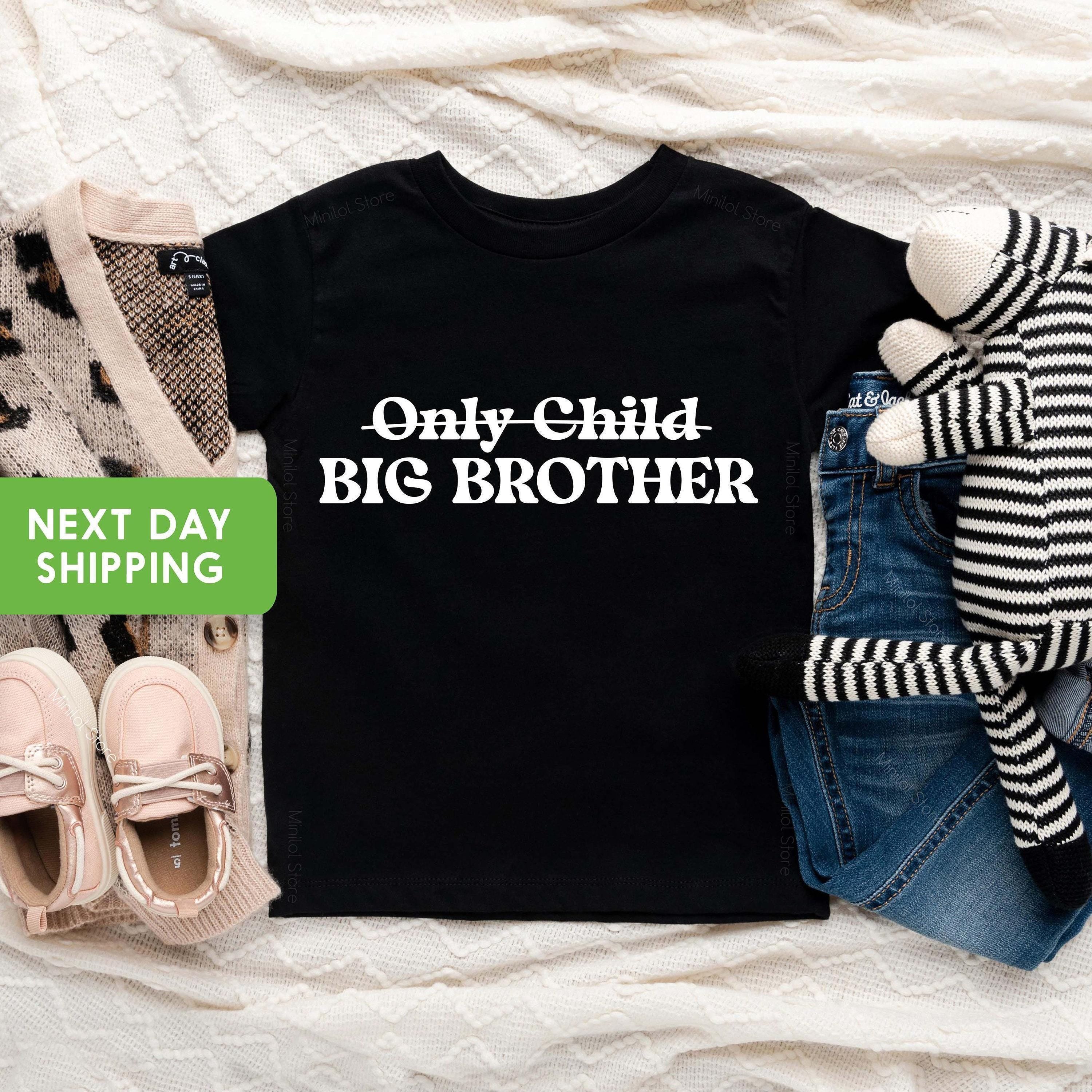 Main pregnancy announcement product mockup for Only Child Expiring Pregnancy Announcement Sibling Reveal Shirt
