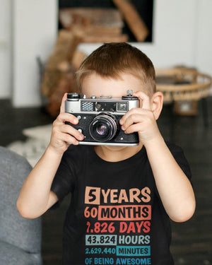 5 Years of Being Awesome Birthday Shirt birthday product image 6