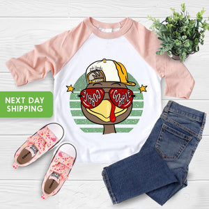 Alternate baby or kids garment view for Gobble Gobble Thanksgiving Toddler Shirt – Style 2