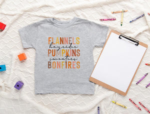 Alternate baby or kids garment view for Pumpkins, Hayrides & Bonfires Fall Baby Onesie®