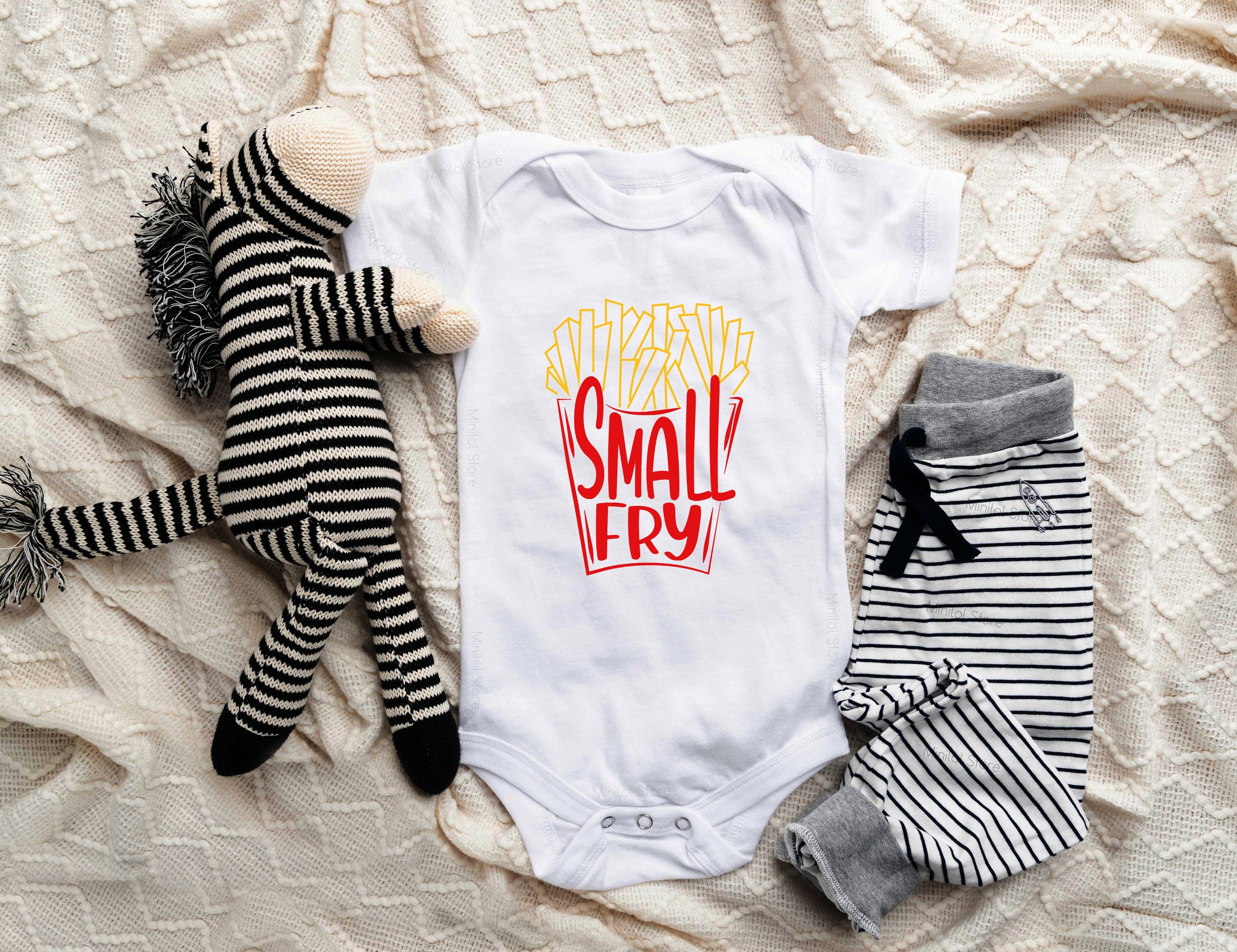 Cute "Small Fry" Baby Onesie® Funny Baby Onesie® Hipster Baby Onesie® Cute Baby Onesie®