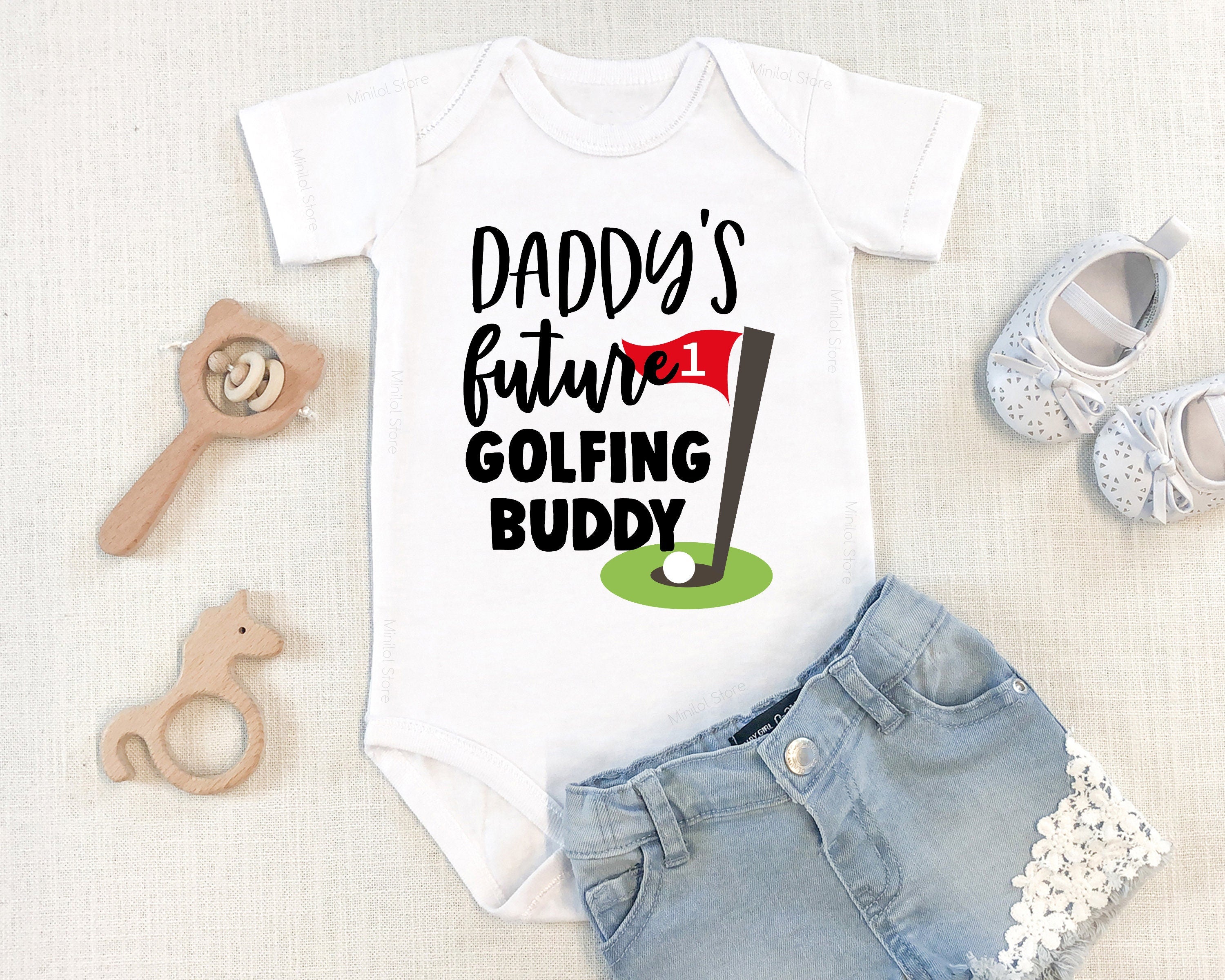 Daddy's Future Golfing Buddy Bodysuit, Baby Bodysuit Baby Shower Gift, Baby Outfit, Baby Boy Onesie®, Father's Day Gift