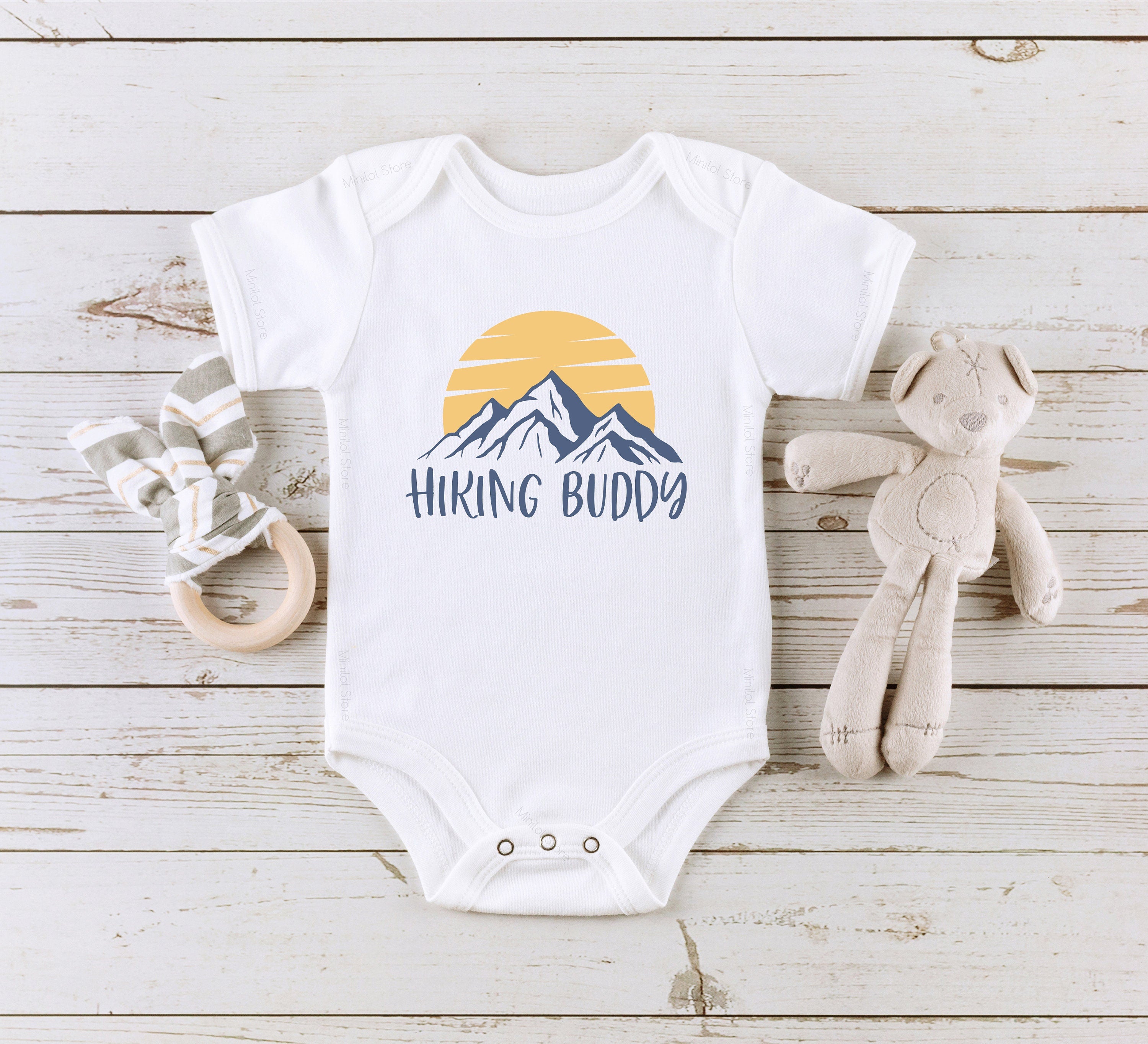 Hiking Buddy Baby Onesie®, Cute Baby Shirt, Camping Bodysuit, Adventure Kids Tee