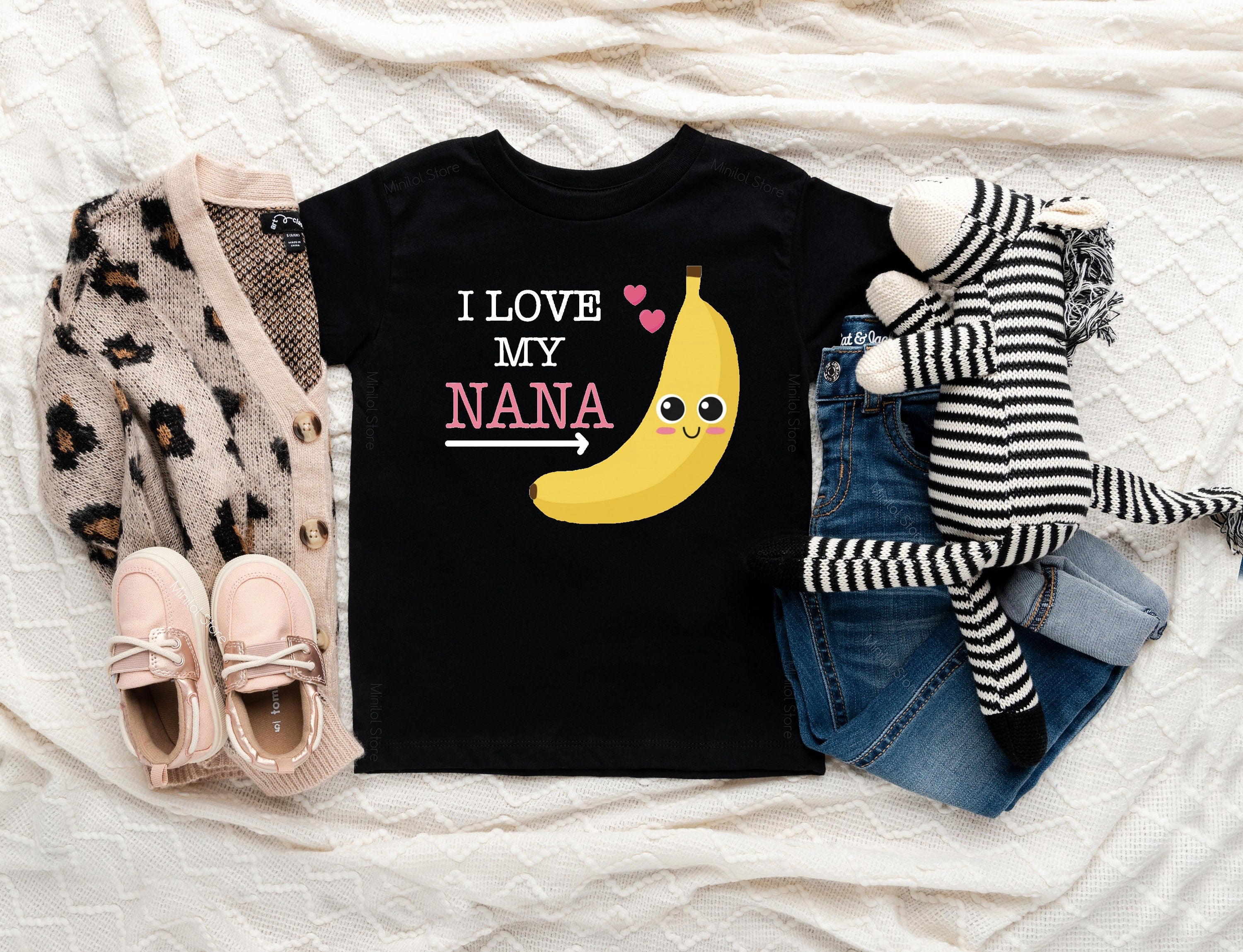 I Love My Nana Shirt, Funny Baby Clothes, Grandma Shirt,  Grandchild Gift, Cute Nana Onesie®