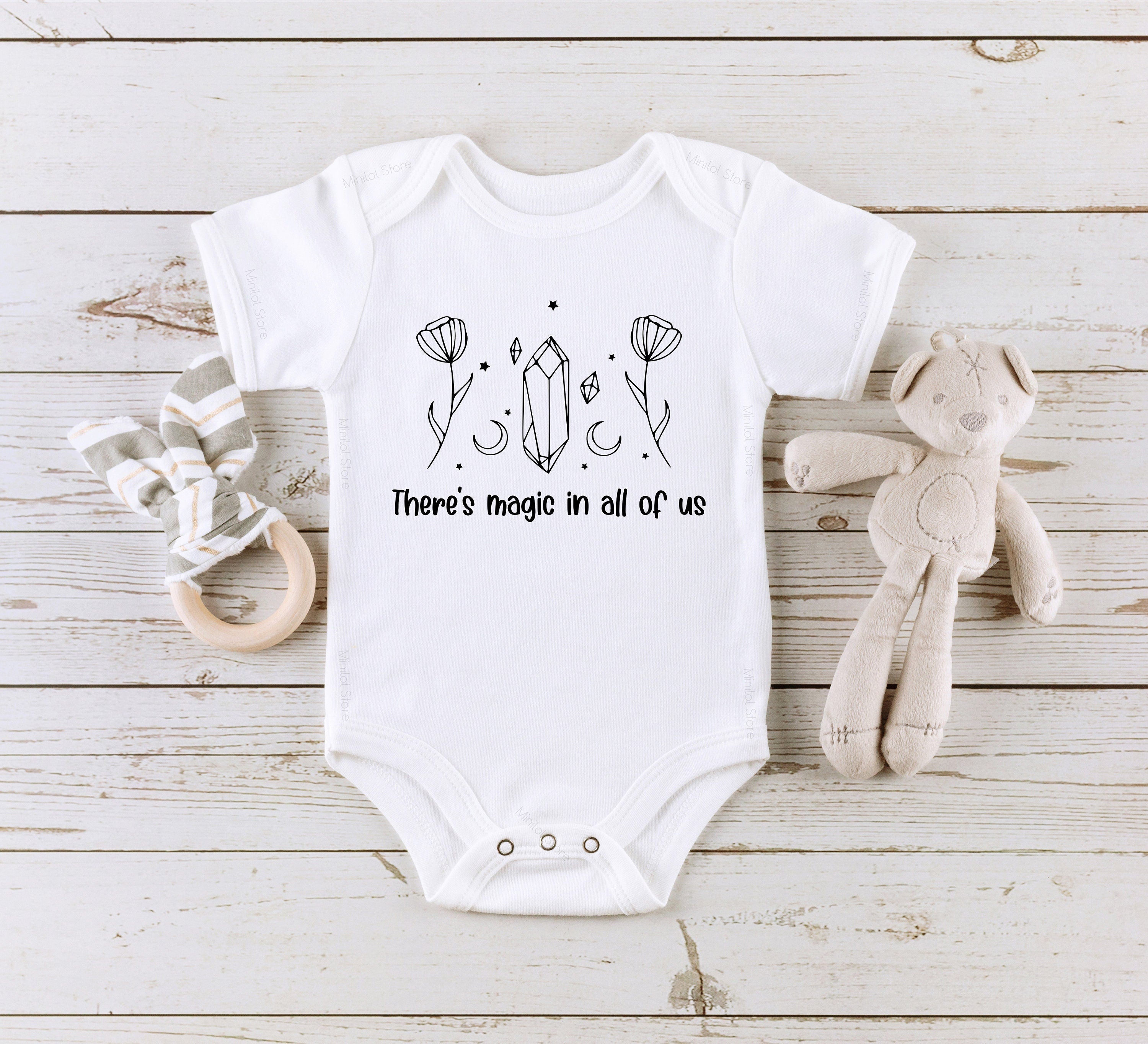 Modern Crystal Magic Baby Onesie® Baby Shower Gift, Cute Baby , Baby Boy Onesie® Baby Onesie®