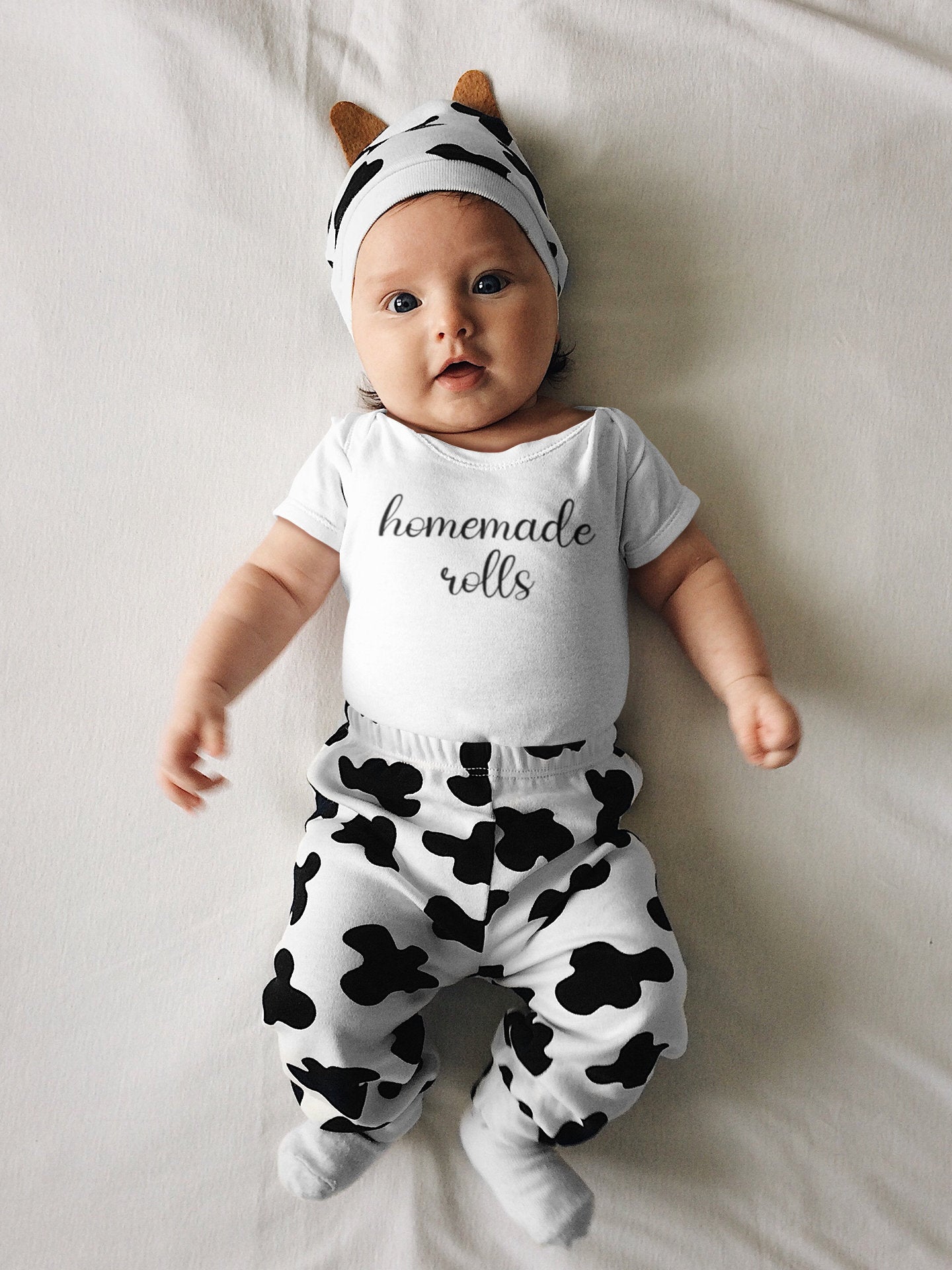 Baby bodysuit and kids shirt style options for Homemade Rolls