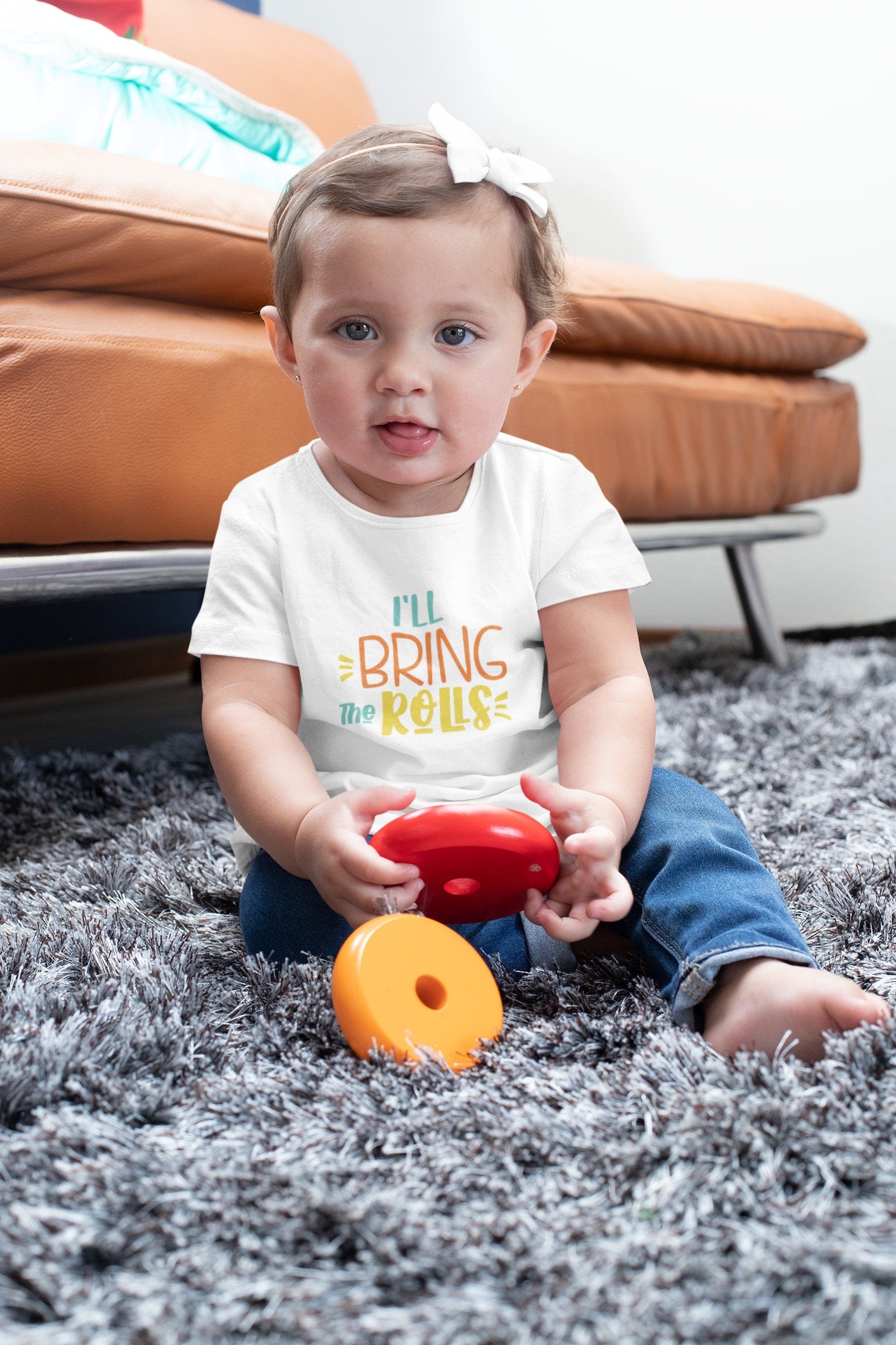 Available garment styles for I'll Bring the Rolls First Thanksgiving Baby Onesie®