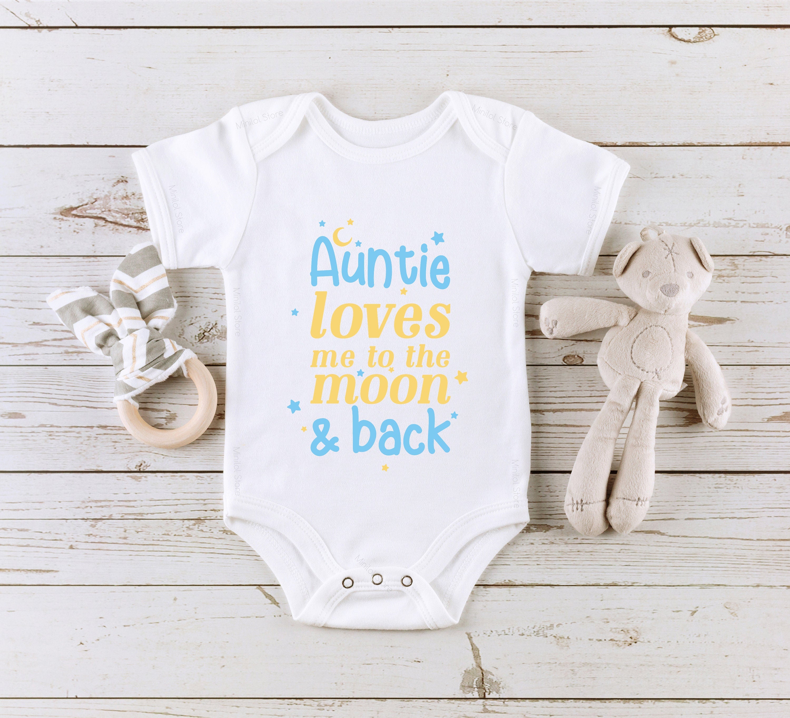 My Auntie Loves Me To The Moon And Back Onesie® Cute Aunt Onesie® Gift For Auntie