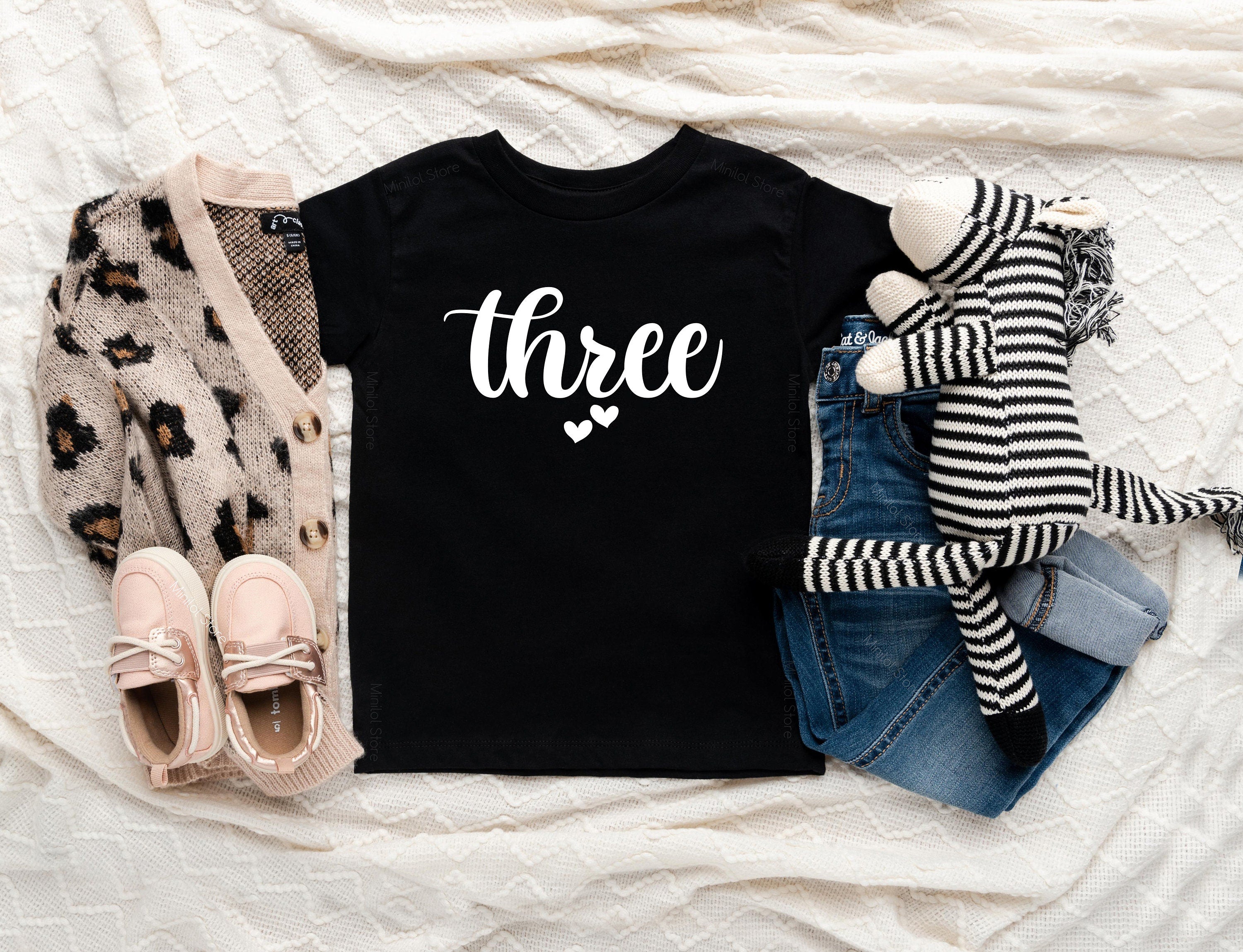 3rd Birthday Shirt, Girls 3rd Birthday Shirt, Cute Three Shirt, 3rd Birthday Gift