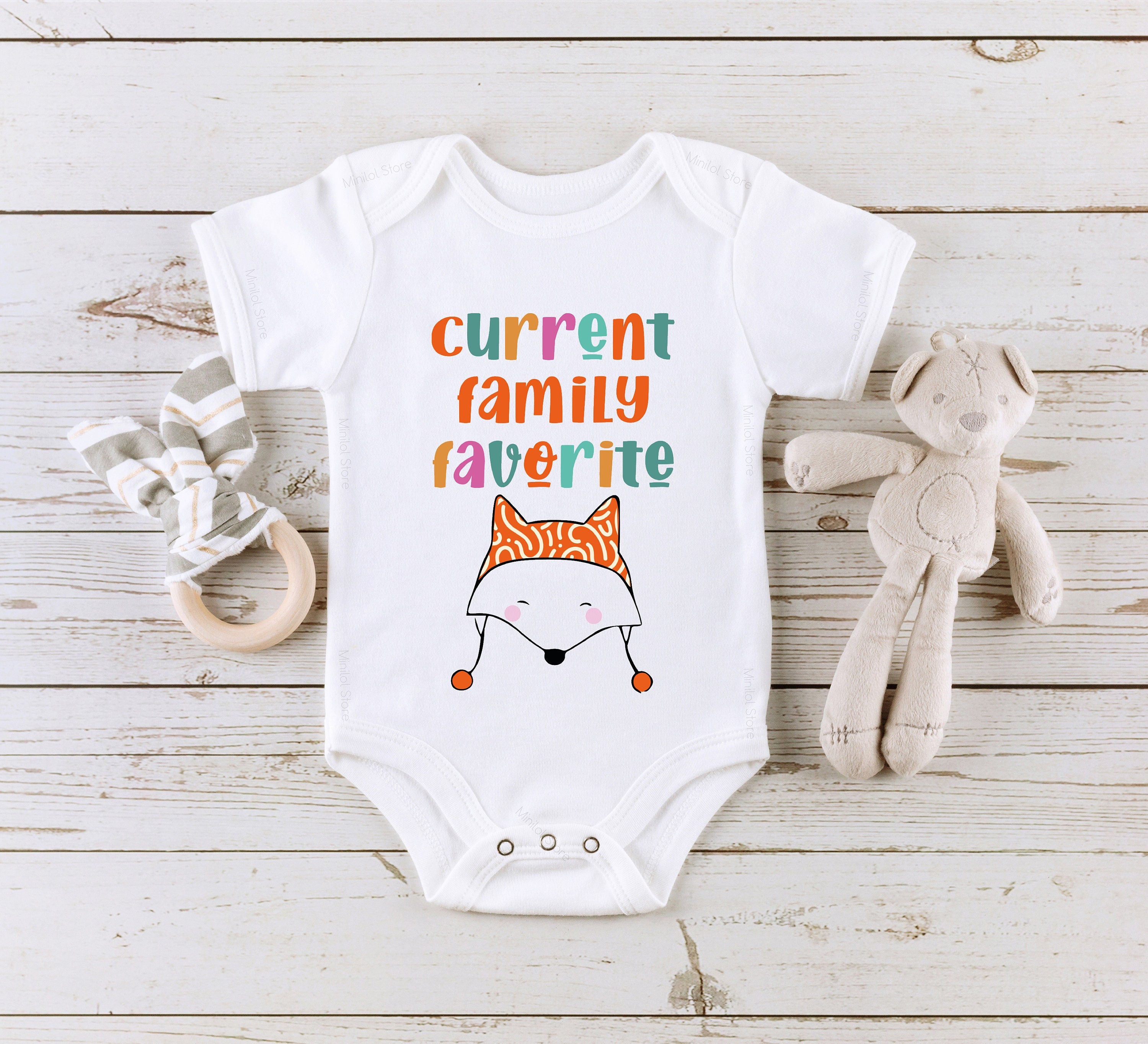 Current Family Favorite Kids Shirt, Funny Toddler Shirt, Cute Fox Shirt, I'm The Favorite Kids Shirt