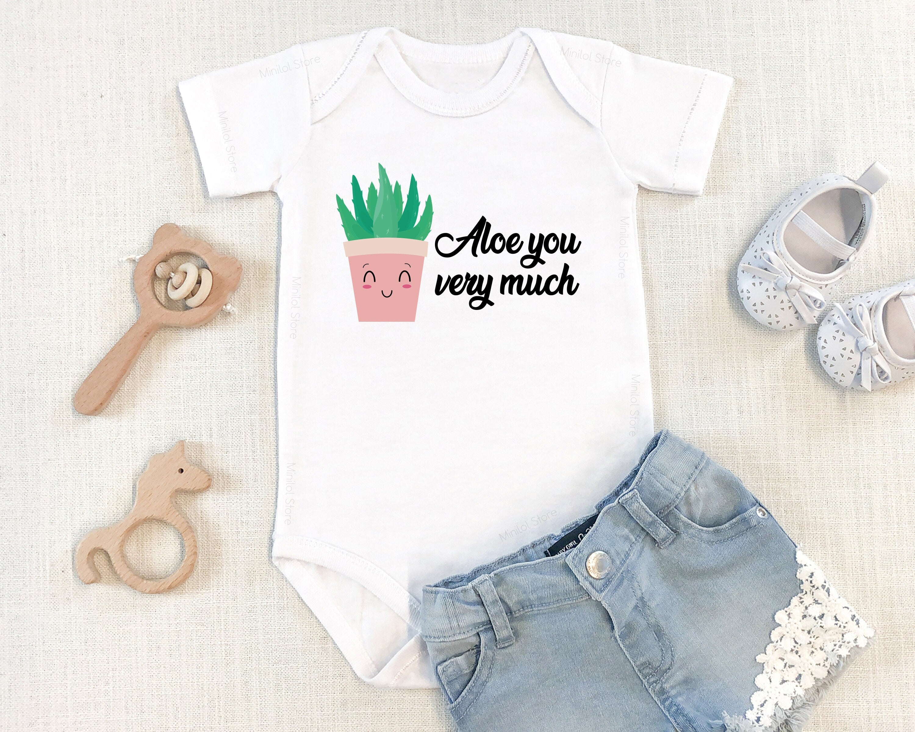 Aloe You Very Much Baby Onesie® Succulent Funny Plant Onesie® Plant Lover Gift, Funny Plant Shirt