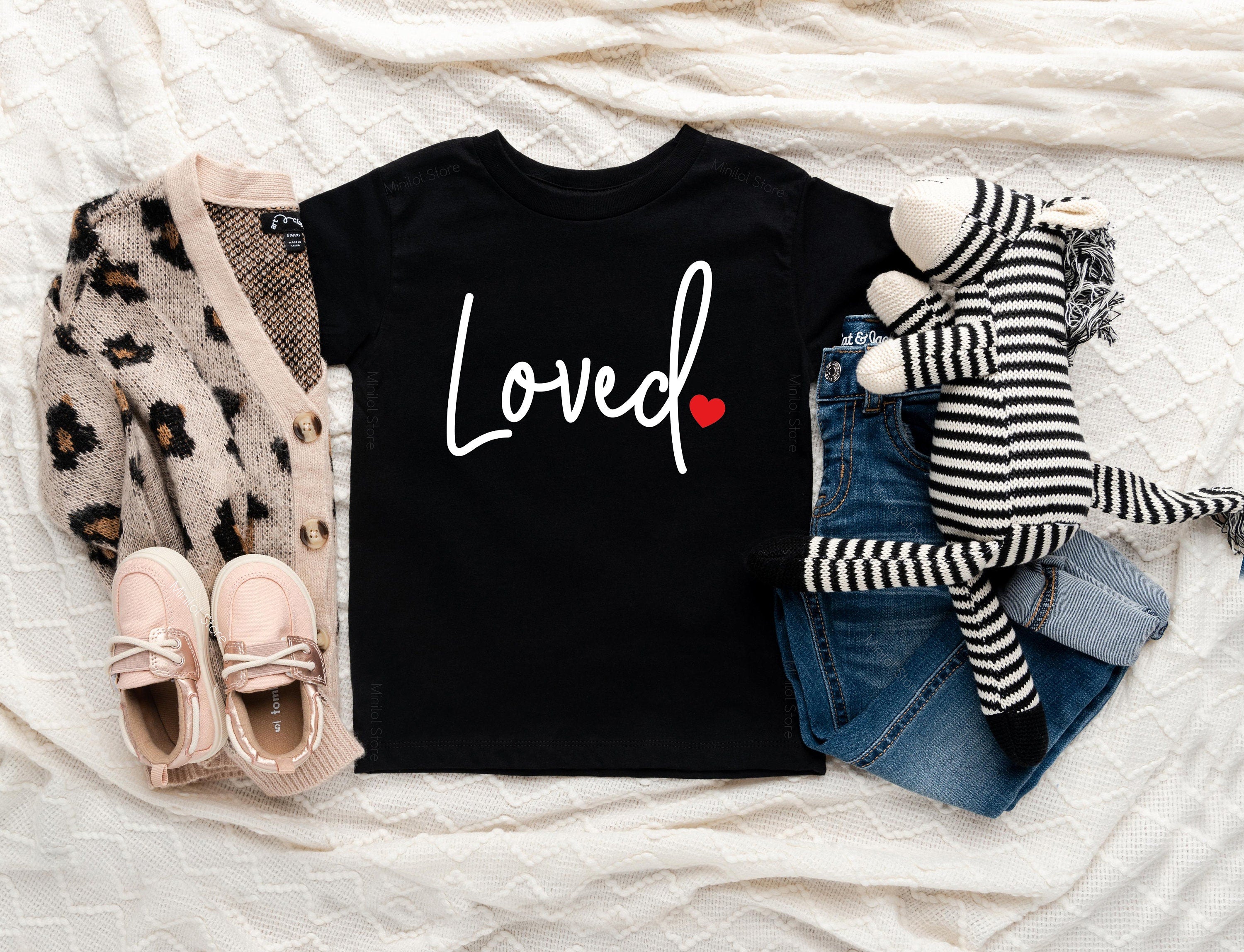 Loved Kids Raglan Shirt, Cute Mothers Day Toddler Shirt, I Am Loved Kids Shirt