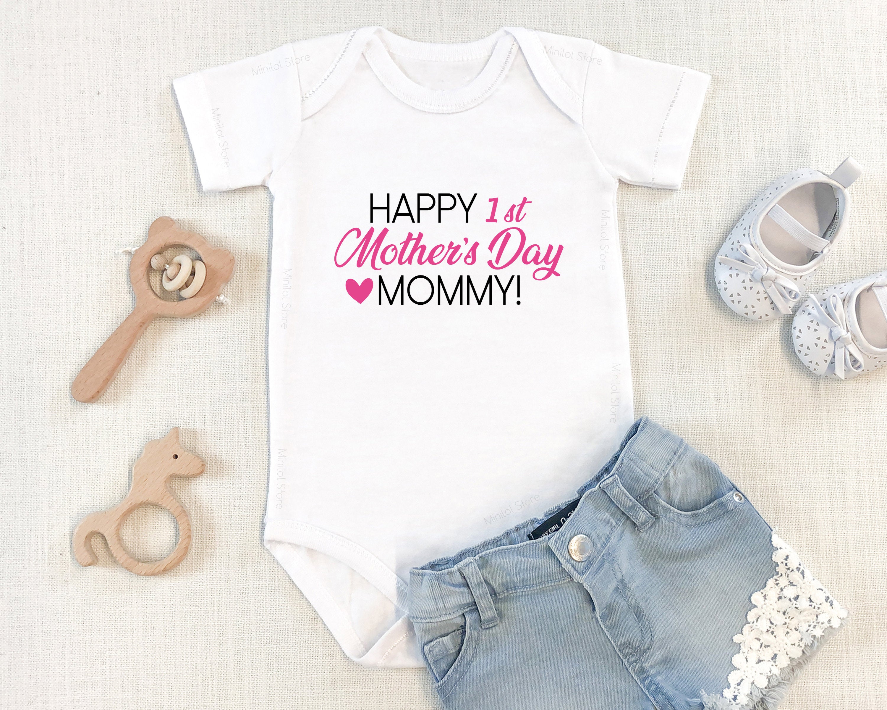 Happy Mothers Day Onesie® Mothers Day Onesie®, Girl Onesie® First Mothers Day Gift, New Mom Gift