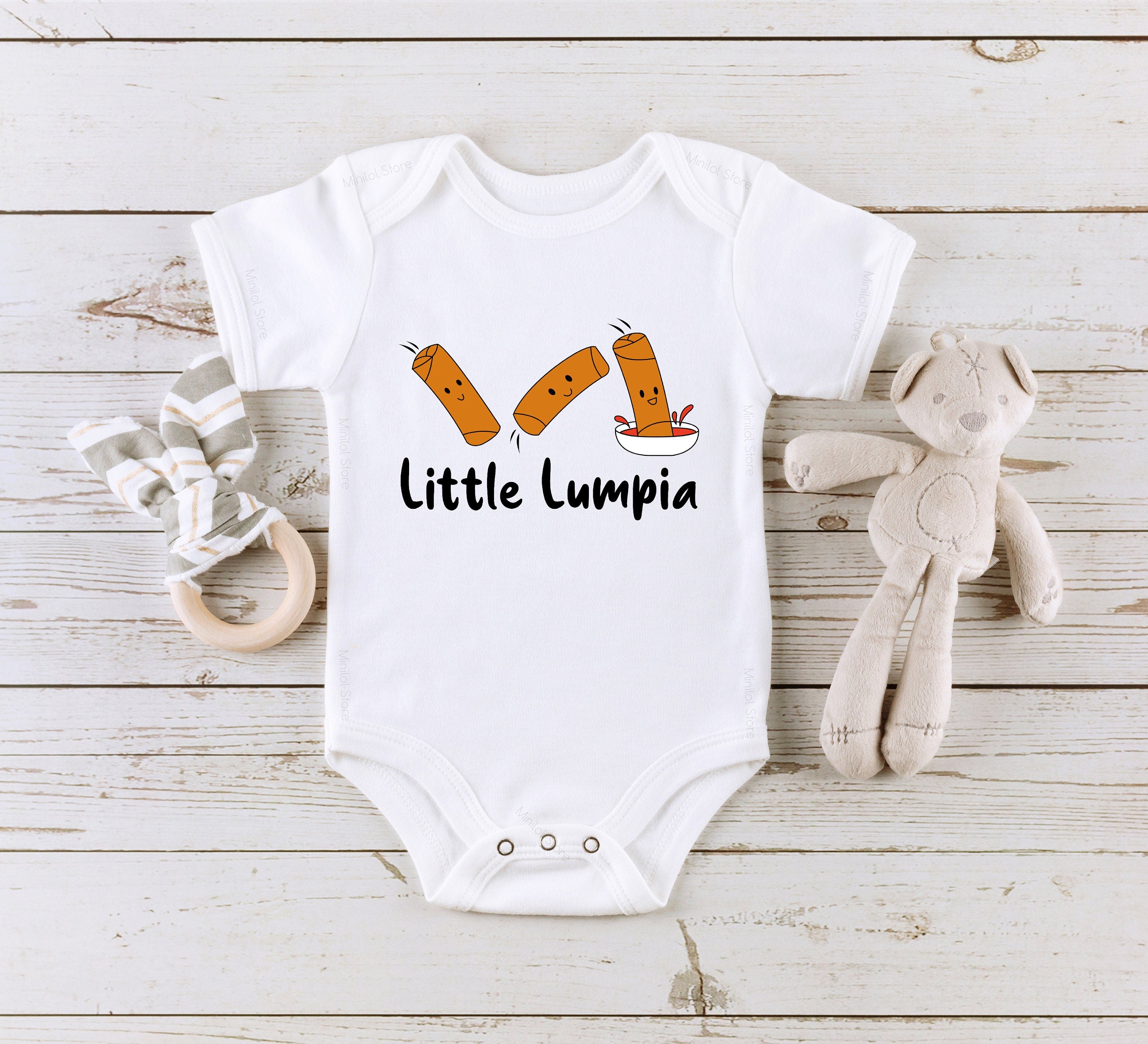 Little Lumpia Baby Onesie®, Cute And Funny Filipino Food Baby Clothes, Girl Or Boy Shirt, Unisex Newborn Gift Or Baby Shower Present