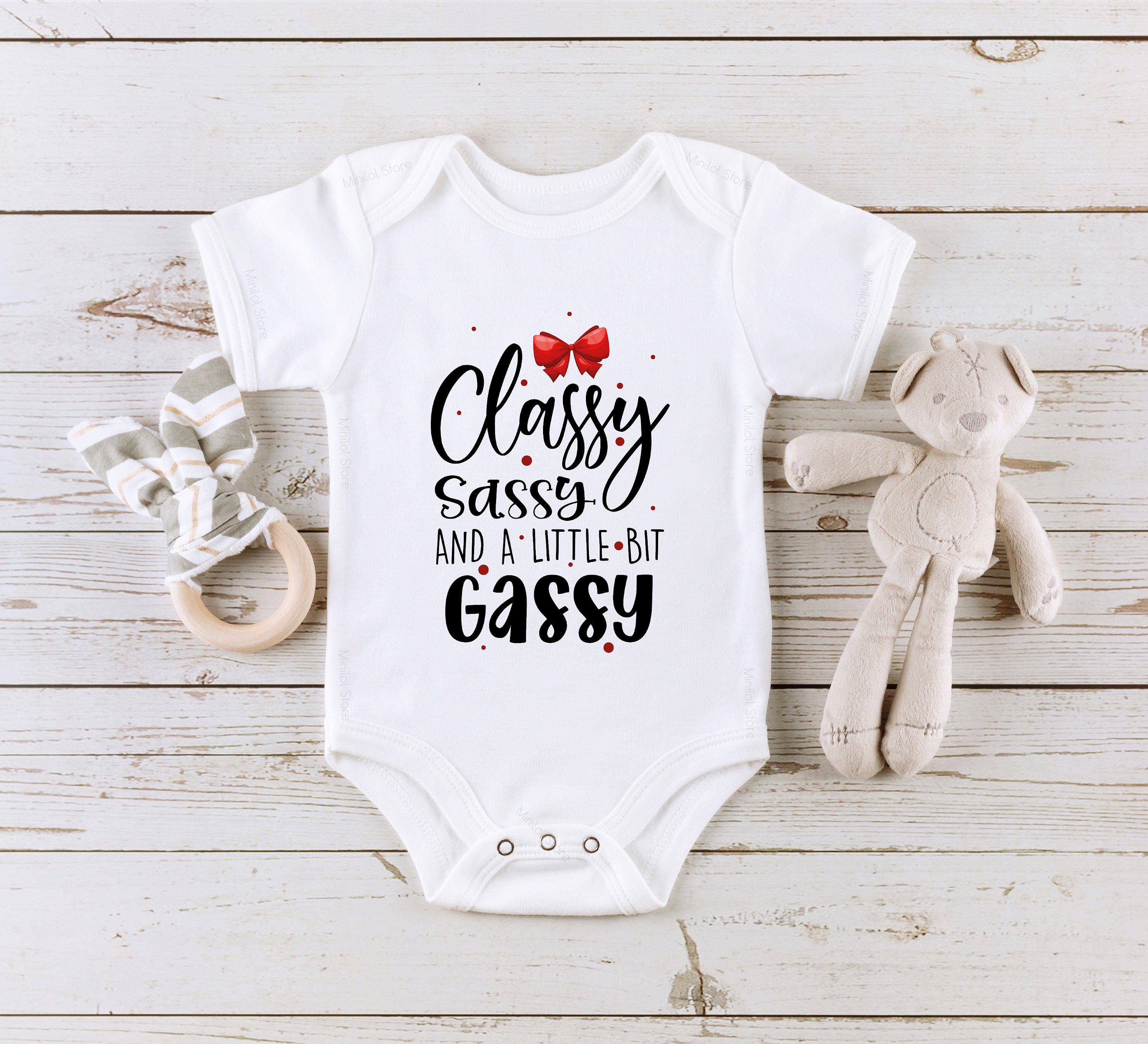 Classy Sassy And A Little Bit Gassy Onesie®, Funny Gassy Girl Onesie®, Cute Girl Onesie®, Girl Baby Shower Gift