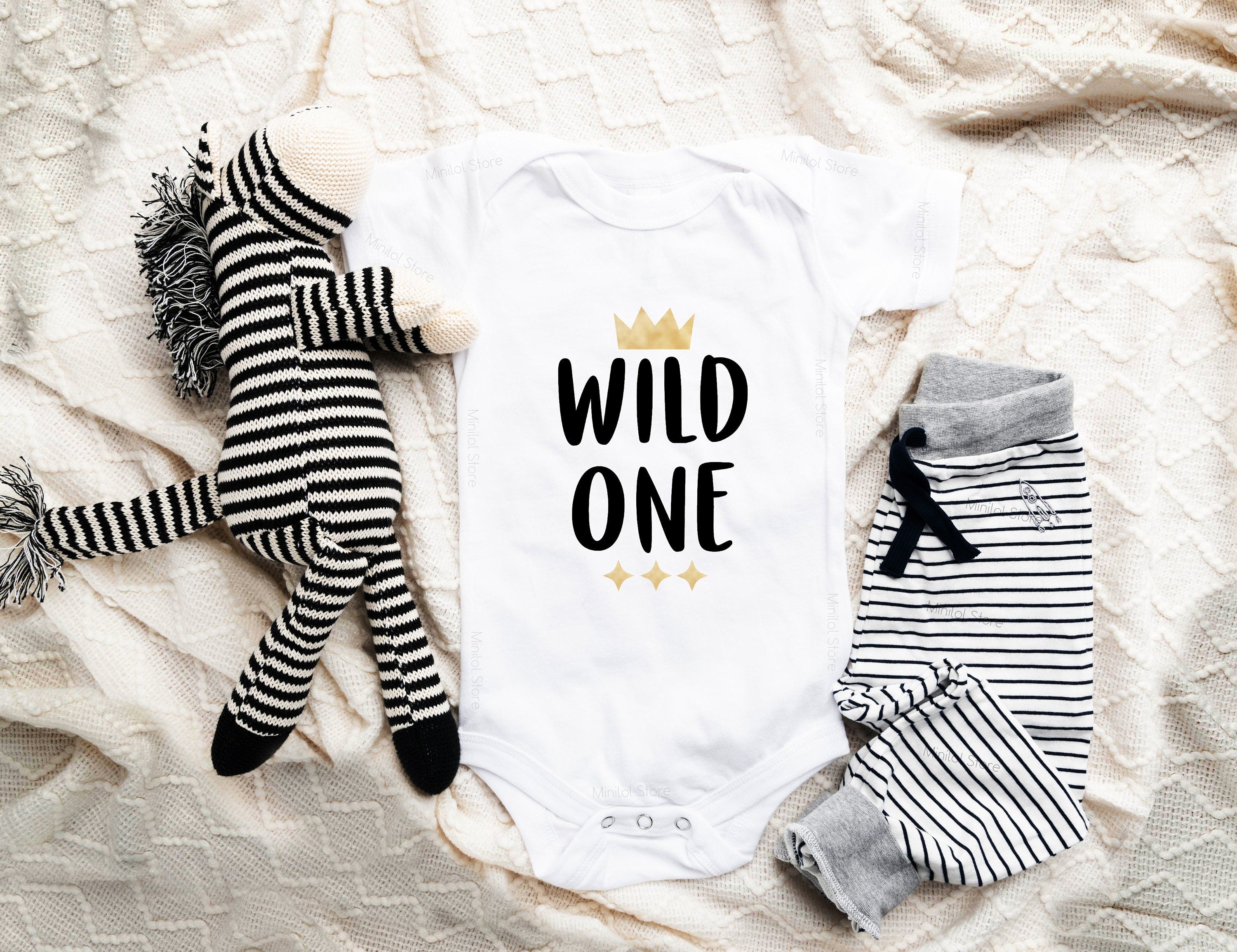 Wild One Crown Birthday Boy Onesie®, Wild One First Birthday Onesie® 1st Birthday Bodysuit, One Birthday Onesie®, 1st Birthday Onesie®