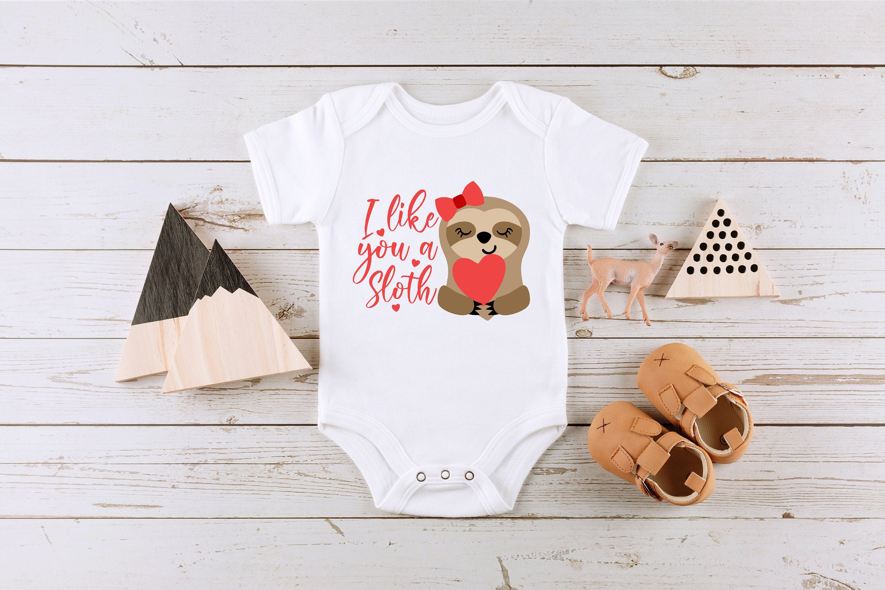 I Like You A Sloth Onesie®, Cute Valentines Day Onesie®, Valentines Sloth Kids Shirt