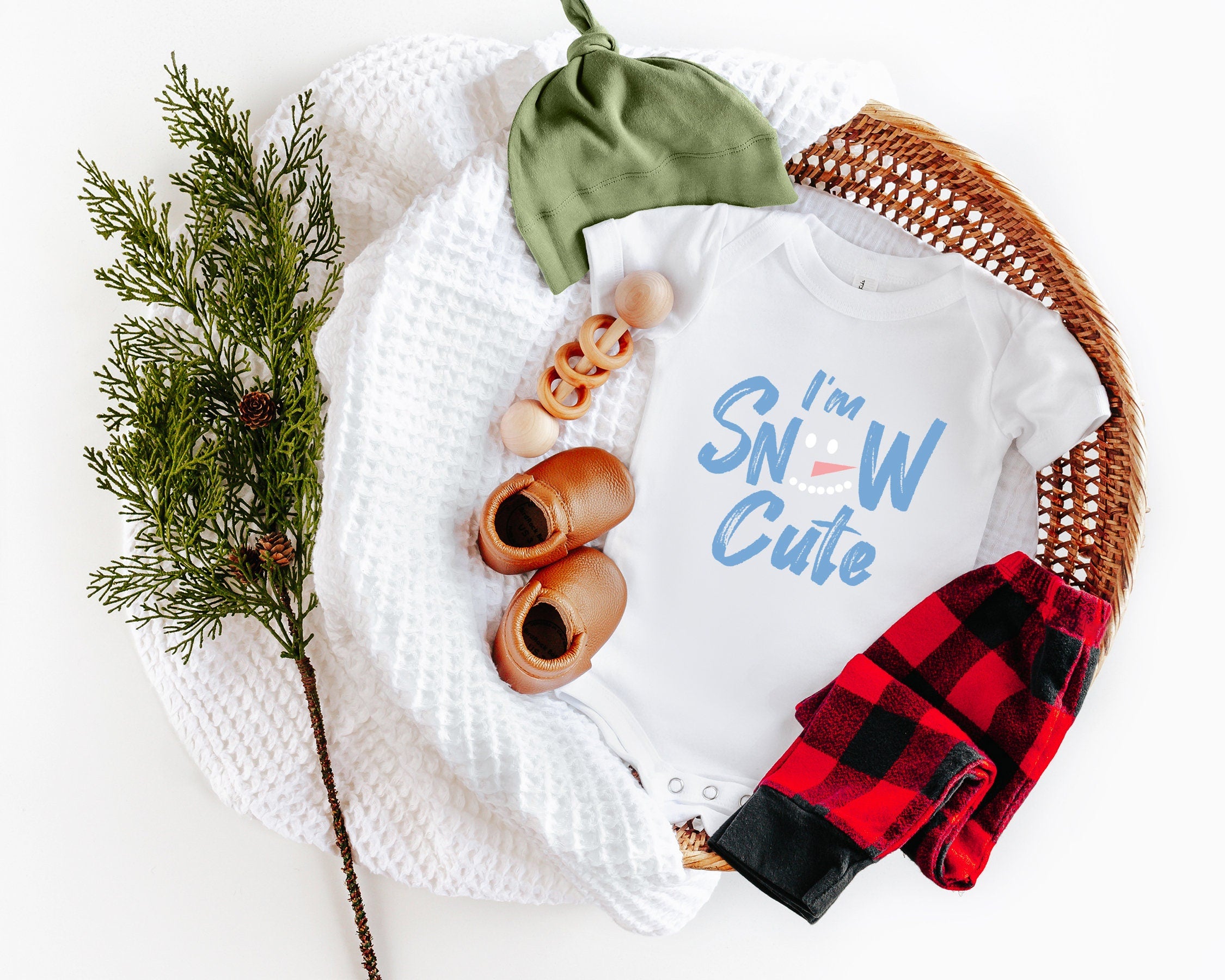 I'm Snow Cute Baby Onesie®, Funny Snowman Pun Onesie®, Cute Winter Onesie®, Christmas Baby Onesie®