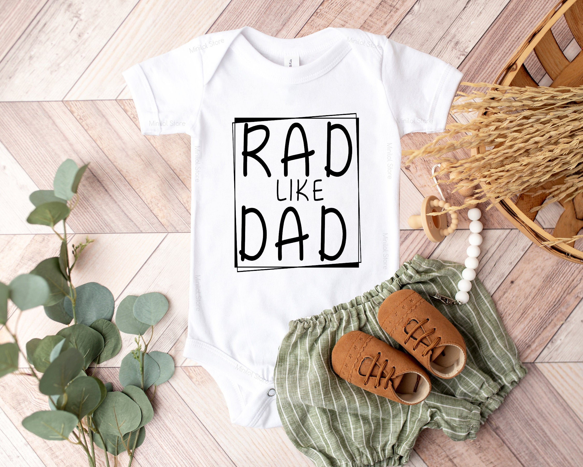 Rad Like Dad Onesie® Baby Boy Bodysuit, Baby Bodysuit, Father's Day Bodysuit, Dad And Me, Cute Baby Bodysuit, Gender Neutral Gift