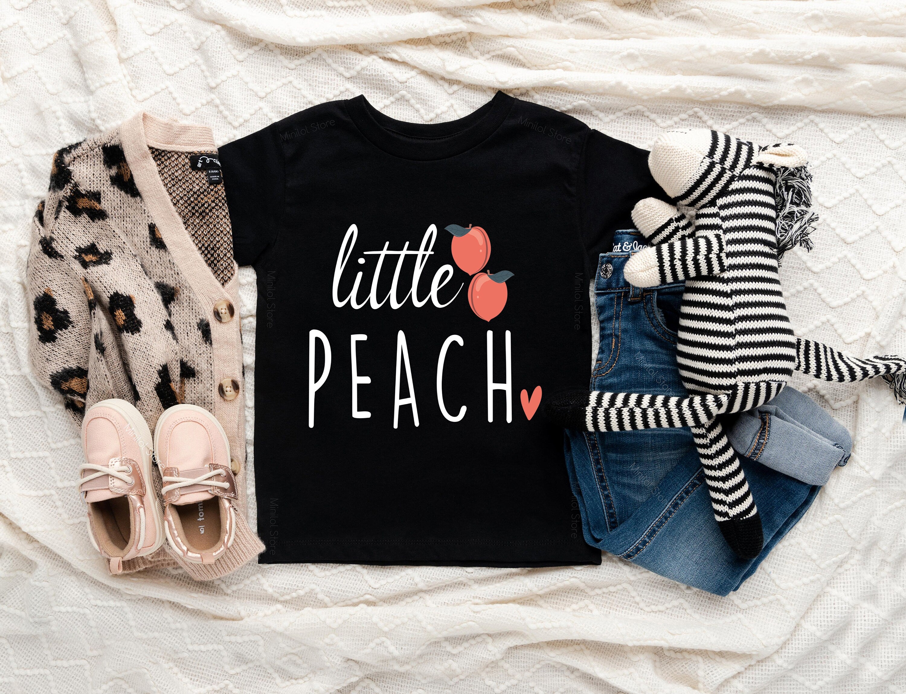 Little Peach Kids Shirt, Fruit Baseball Shirt, Cute Toddler Shirt, Funny Food Pun Onesie®