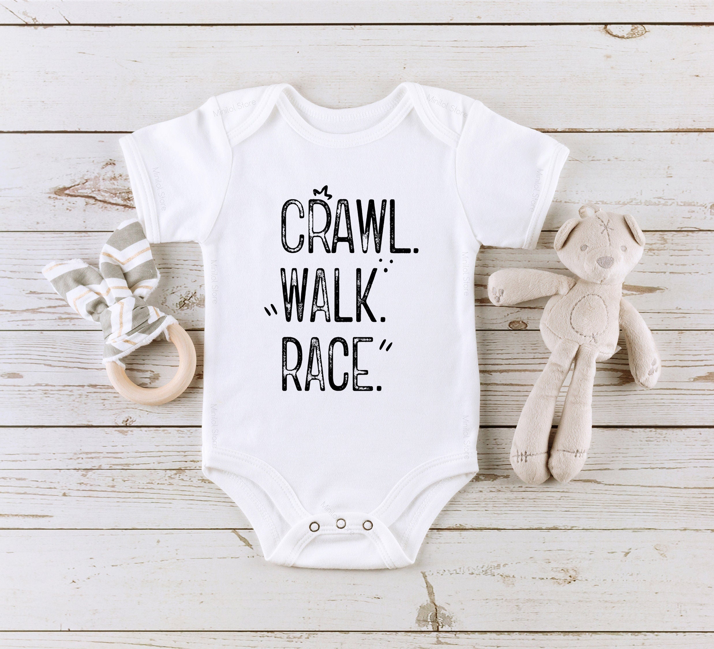 Racing Baby Onesie®, Crawl, Walk, Race Baby Onesie®, Sports Onesie® ,Cute Little Racing Buddy Bodysuit, Sports Onesie®