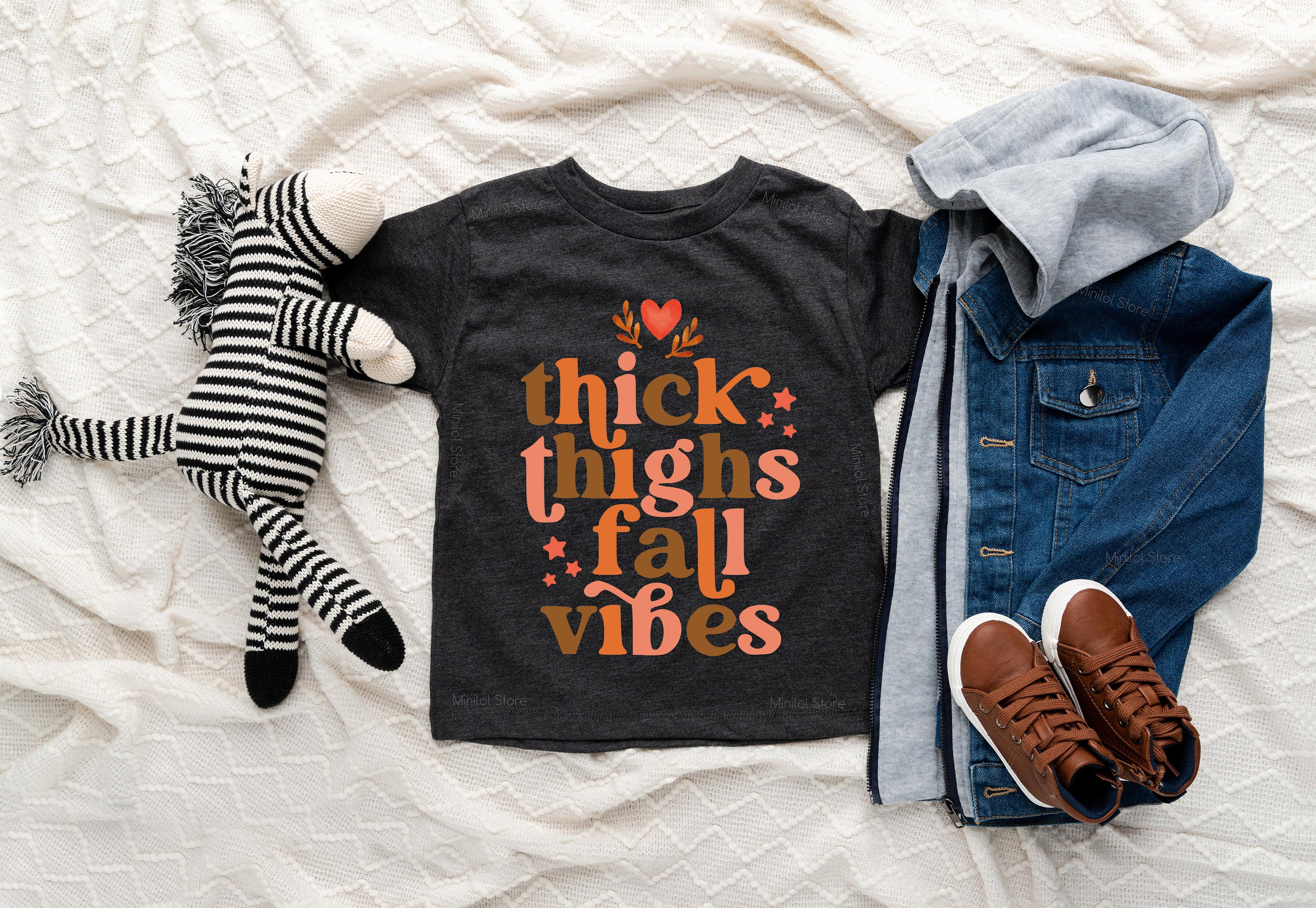 Available garment styles for Thick Thighs & Fall Vibes Baby Onesie® – Style 2