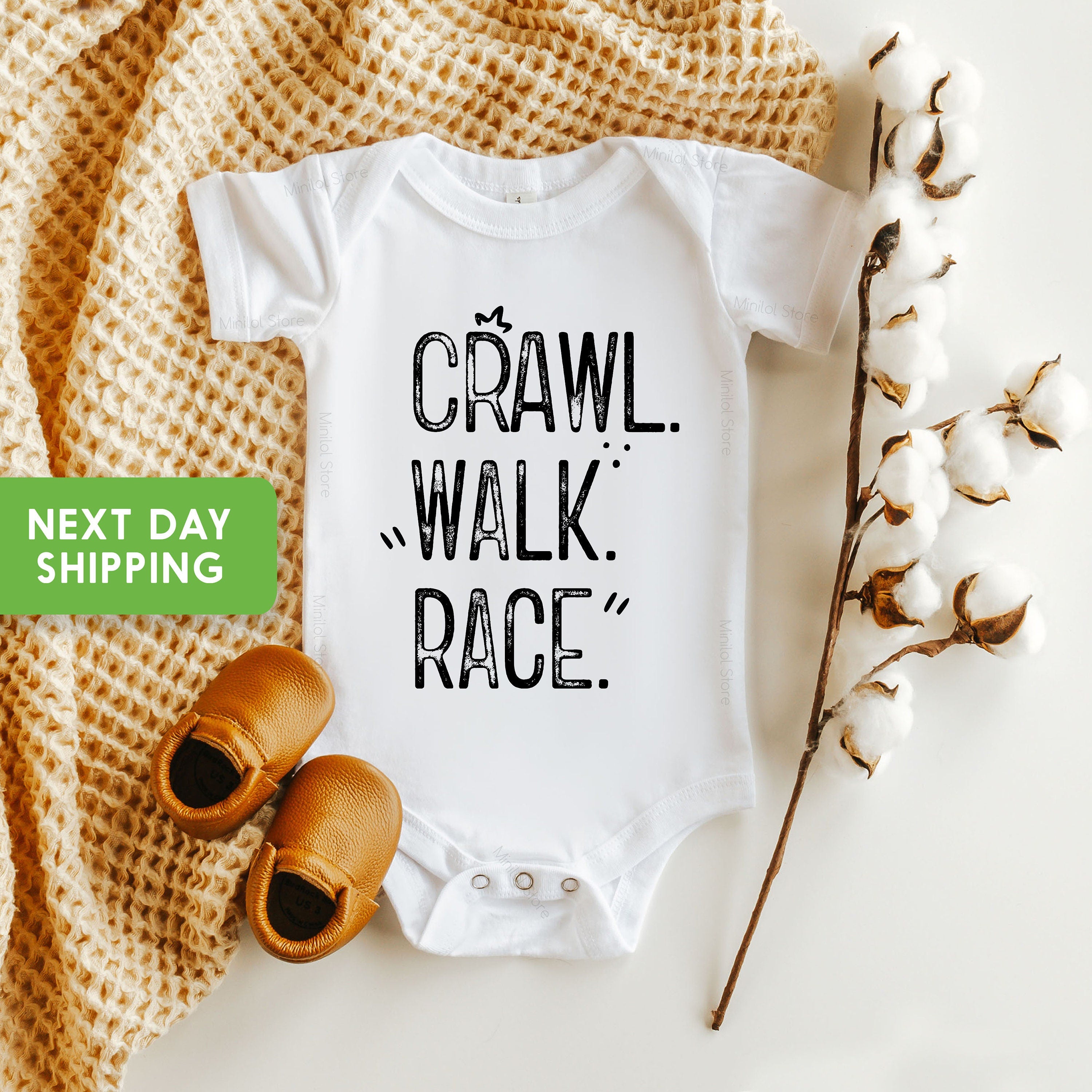 Racing Baby Onesie®, Crawl, Walk, Race Baby Onesie®, Sports Onesie® ,Cute Little Racing Buddy Bodysuit, Sports Onesie®