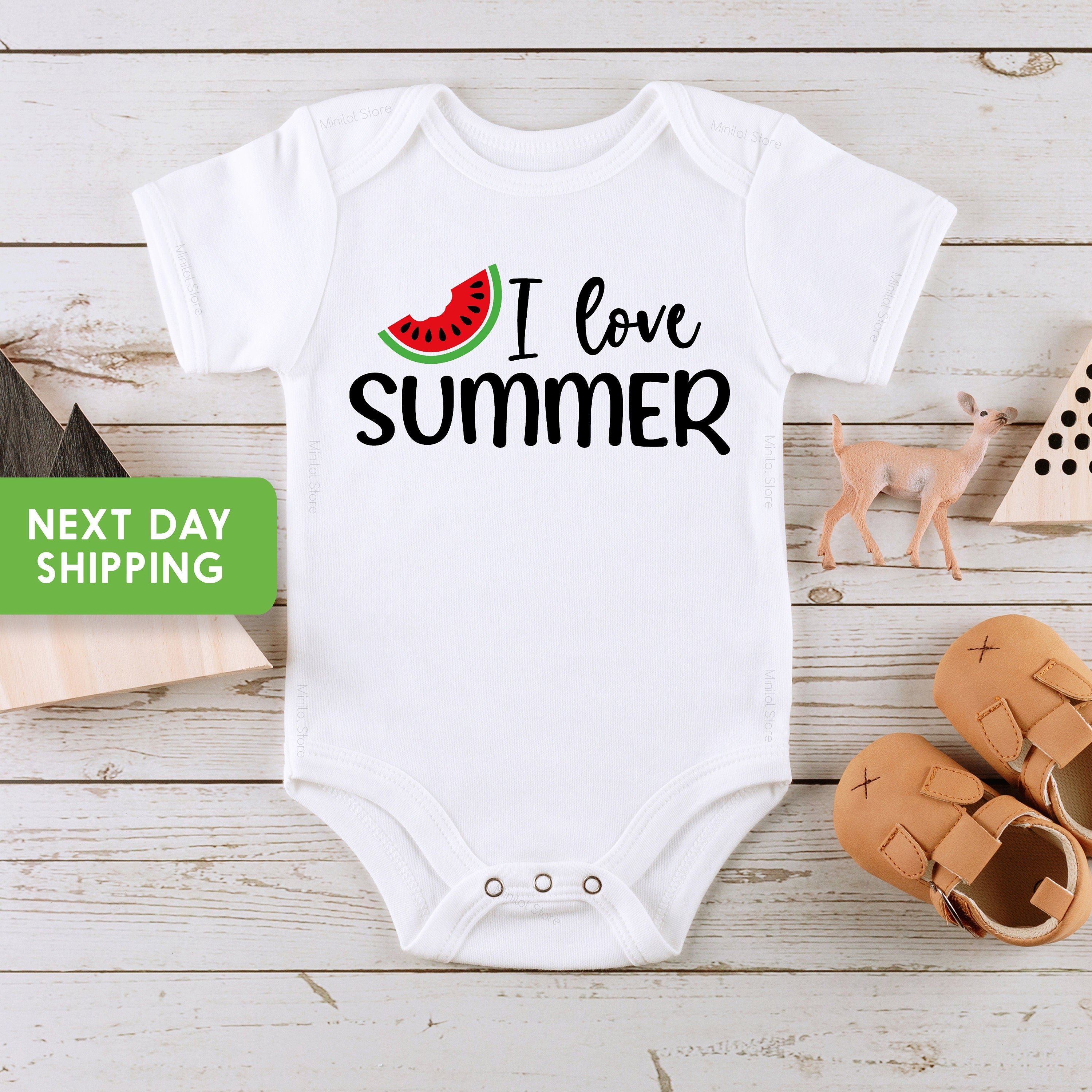 I Love Summer Baby Onesie® Cute Summer Shirt, Beach Vacation Unisex Baby Onesie®Or Toddler T-shirt