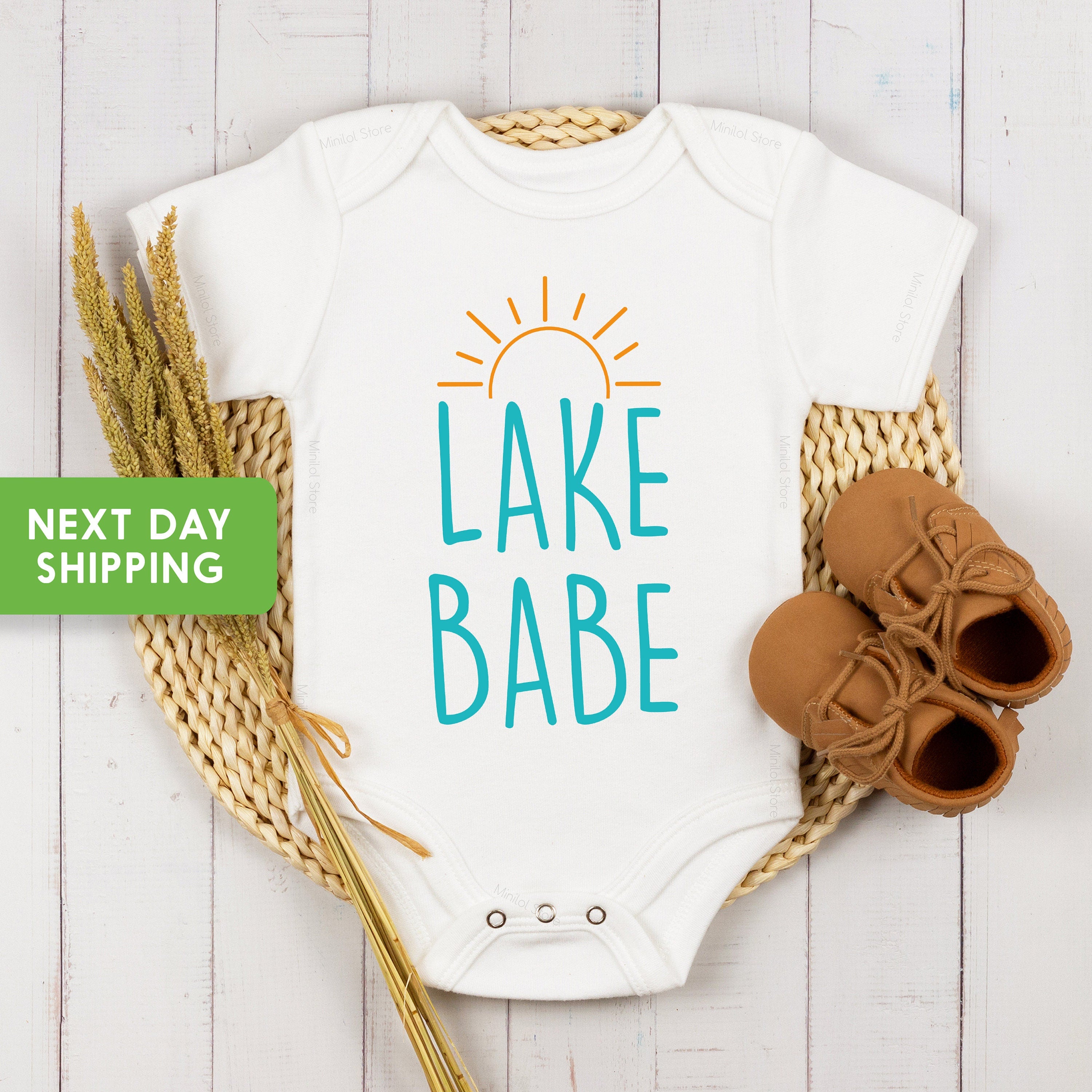 Lake Babe Baby Onesie® Lake Babe Onesie®For Girl, Lake Babe Bodysuit For Baby, Lake Babe Baby Clothing, Cute Baby Onesie®