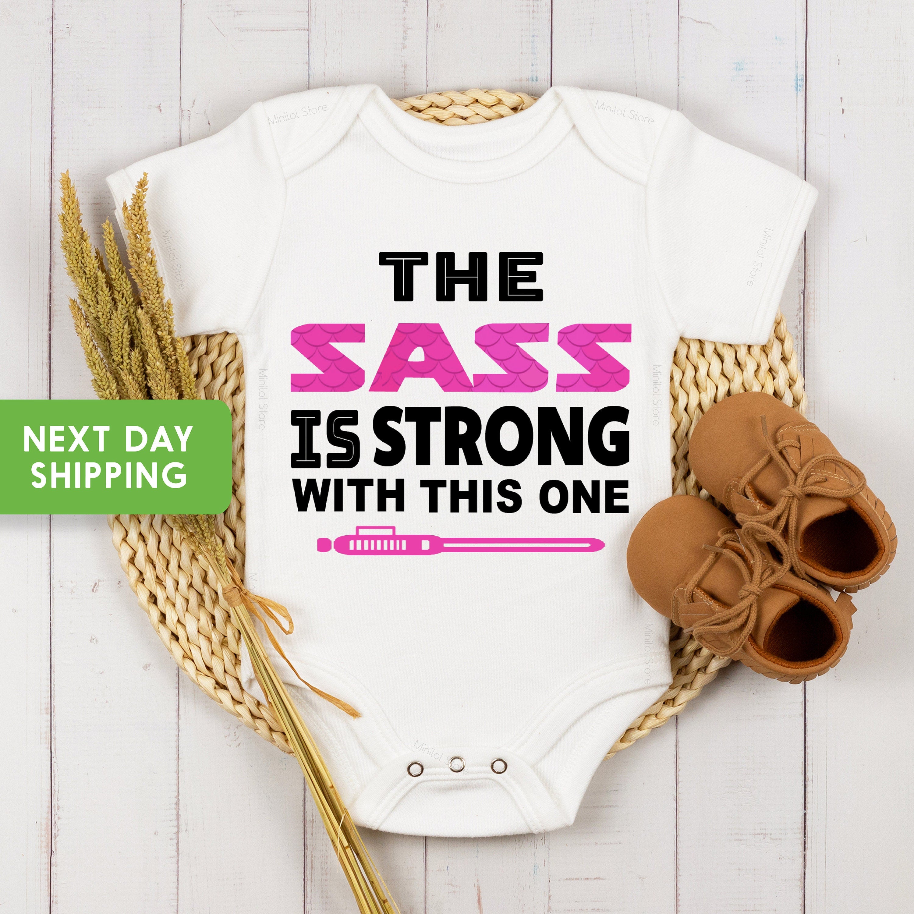 The Sass Is Strong Onesie®, Baby Shower Gift, Cute Girl Clothes, Funny Sayings