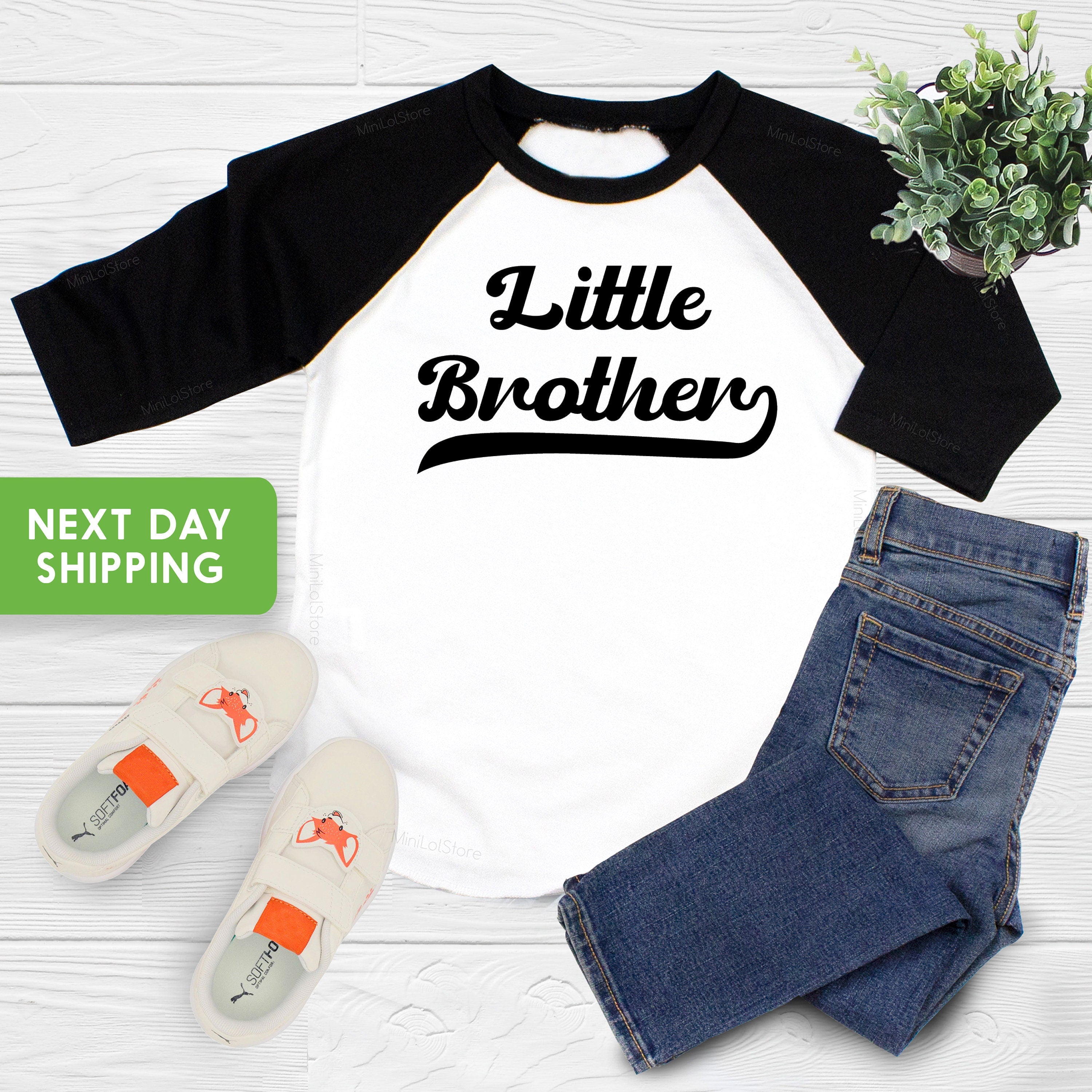 Little Brother Shirt, Little Brother Raglan, Cute Little Brother Gift, Pregnancy Announcement Kids Tee