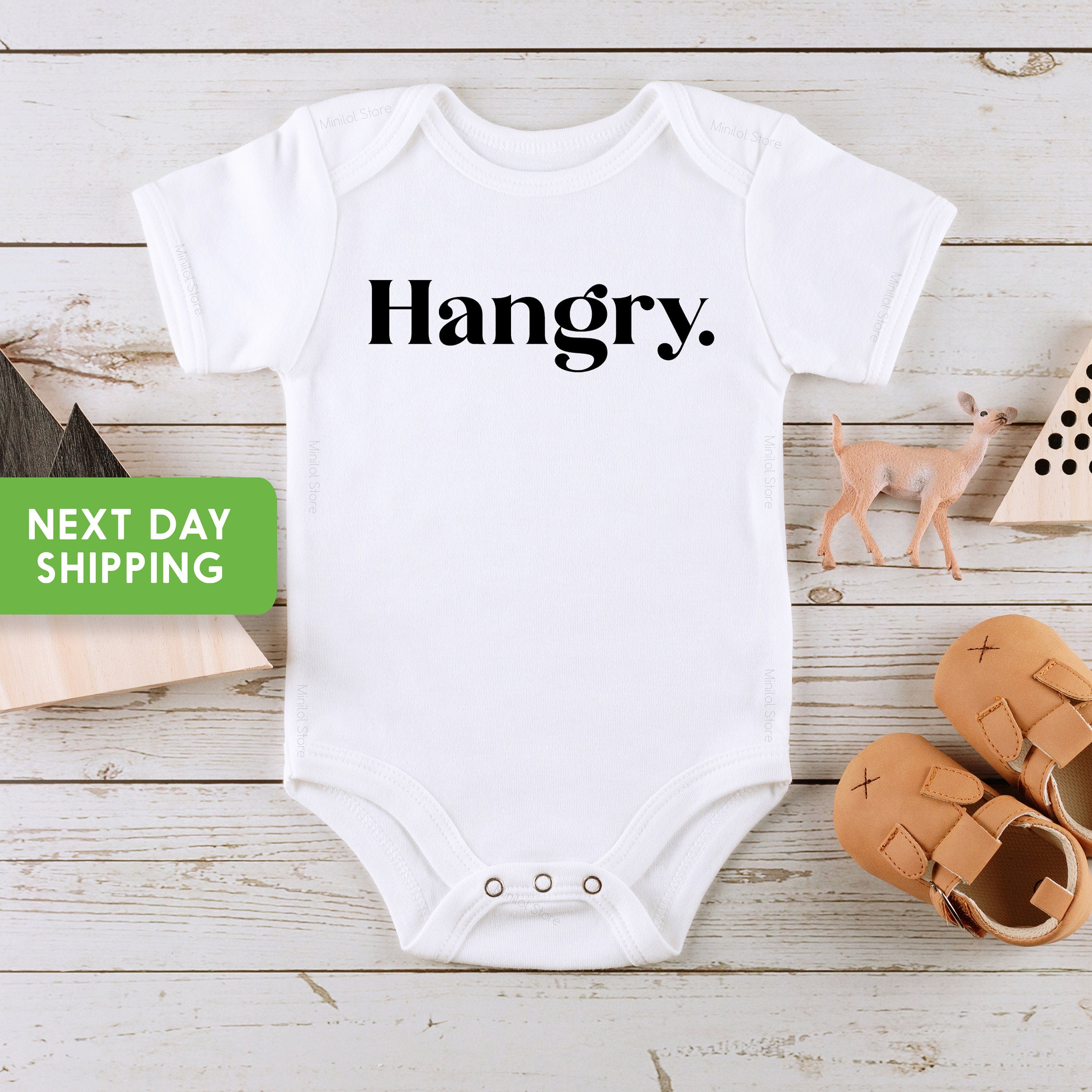 Hangry Baby Onesie® Funny Newborn Onesie® Cute Hipster Baby Onesie®