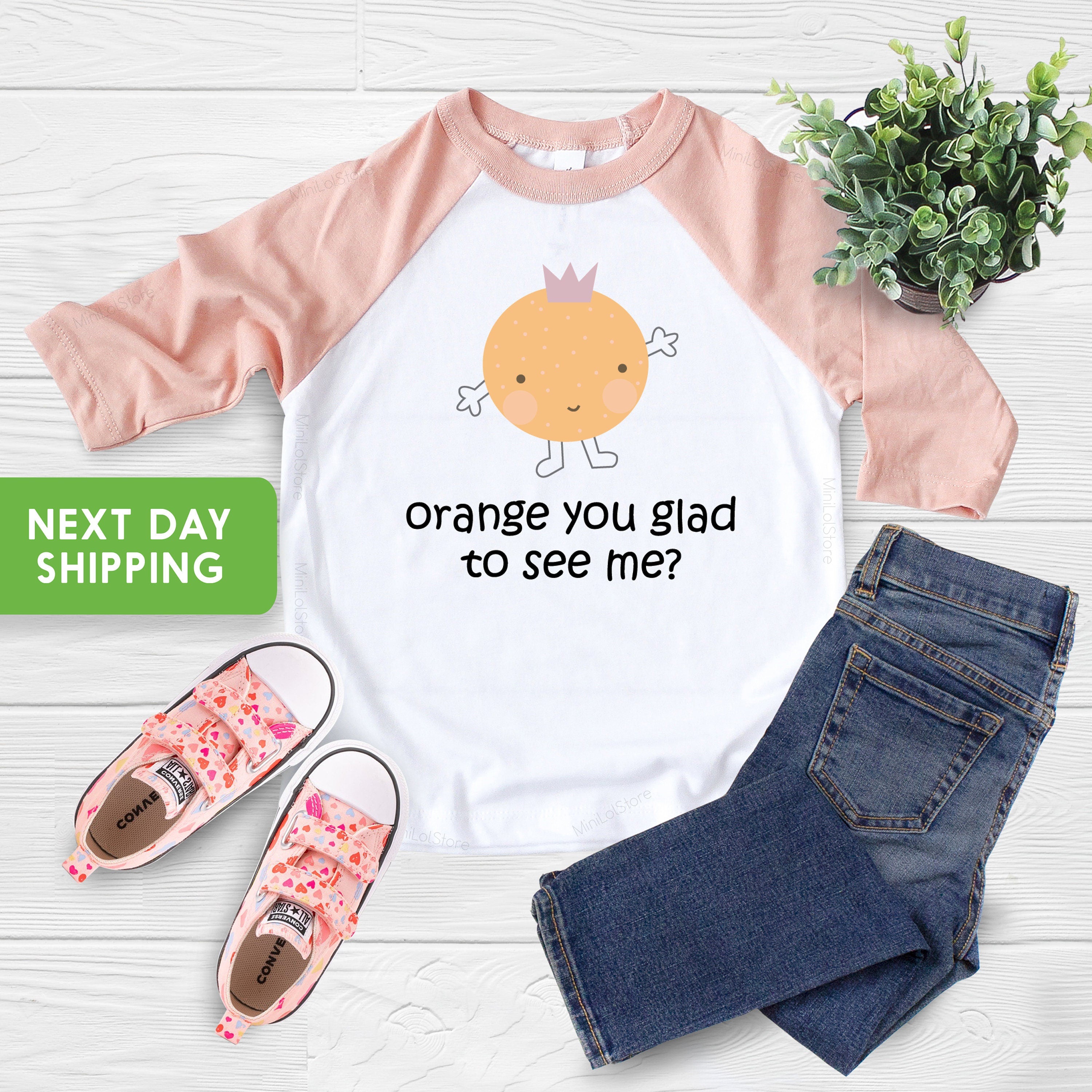 Orange Kids Shirt, Orange You Glad To See Me Toddler Shirt, Funny Hipster Kids Shirt, Modern Fruit Toddler Shirt, Vegan Toddler Shirt