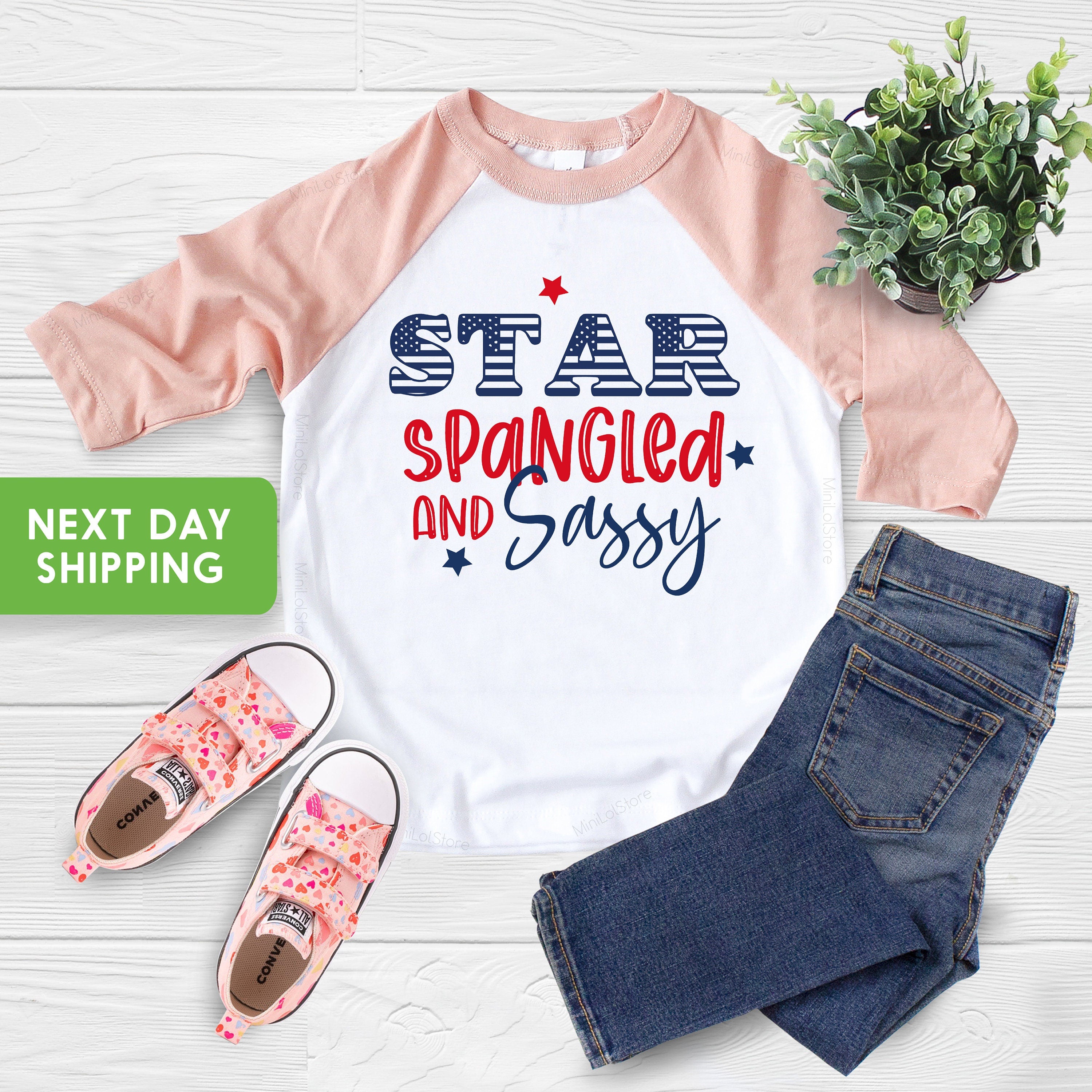 Star Spangled And Sassy 4th Of July Shirt, Cute 4th Of July Shirt For Girls, Fourth Of July Shirt For Babies