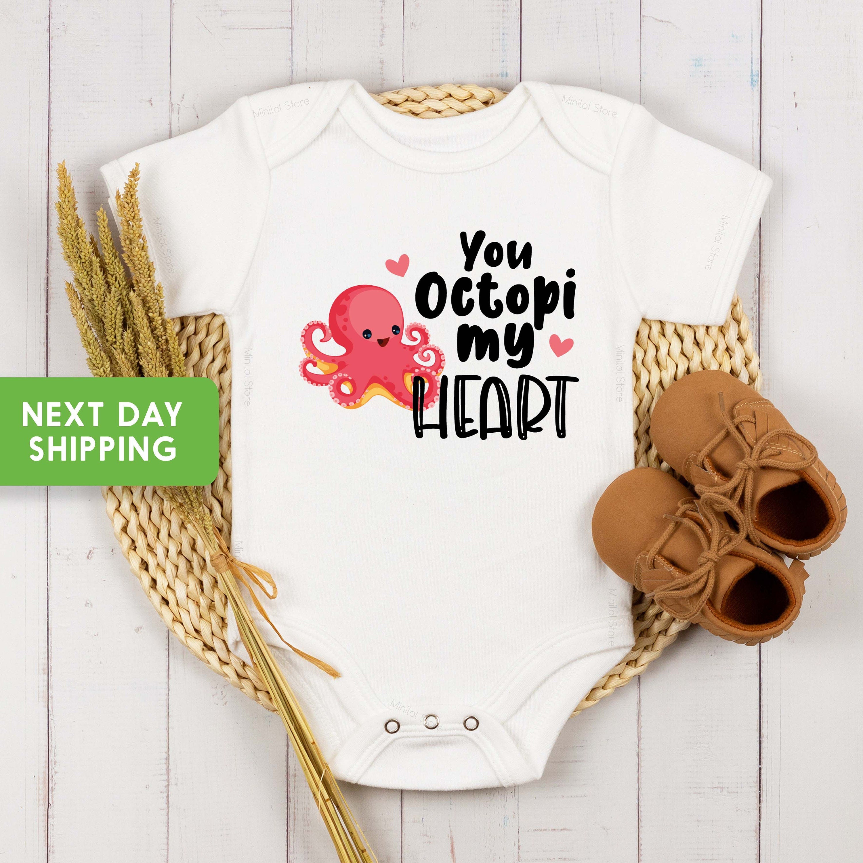 You Octopi My Heart Onesie® Cute Newborn Onesie® Baby Octopus Baby Bodysuit