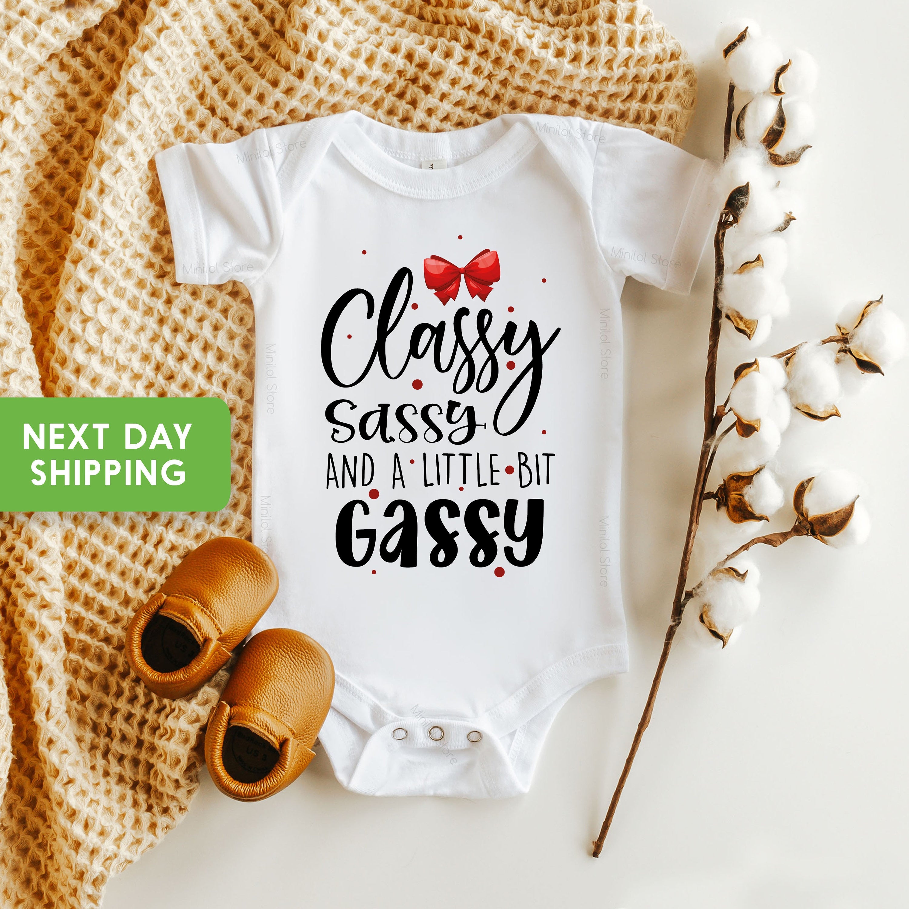 Classy Sassy And A Little Bit Gassy Onesie®, Funny Gassy Girl Onesie®, Cute Girl Onesie®, Girl Baby Shower Gift