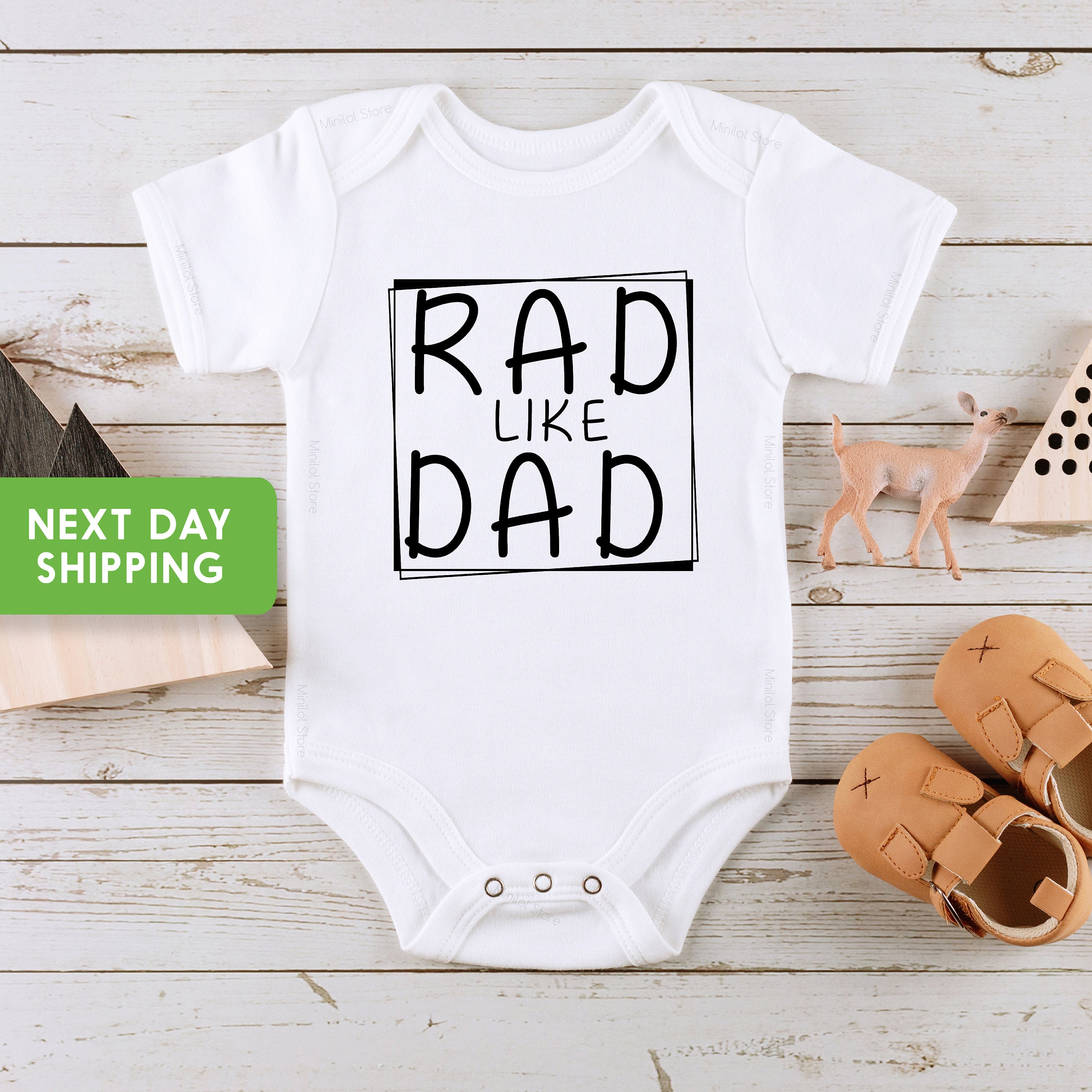 Rad Like Dad Onesie® Baby Boy Bodysuit, Baby Bodysuit, Father's Day Bodysuit, Dad And Me, Cute Baby Bodysuit, Gender Neutral Gift