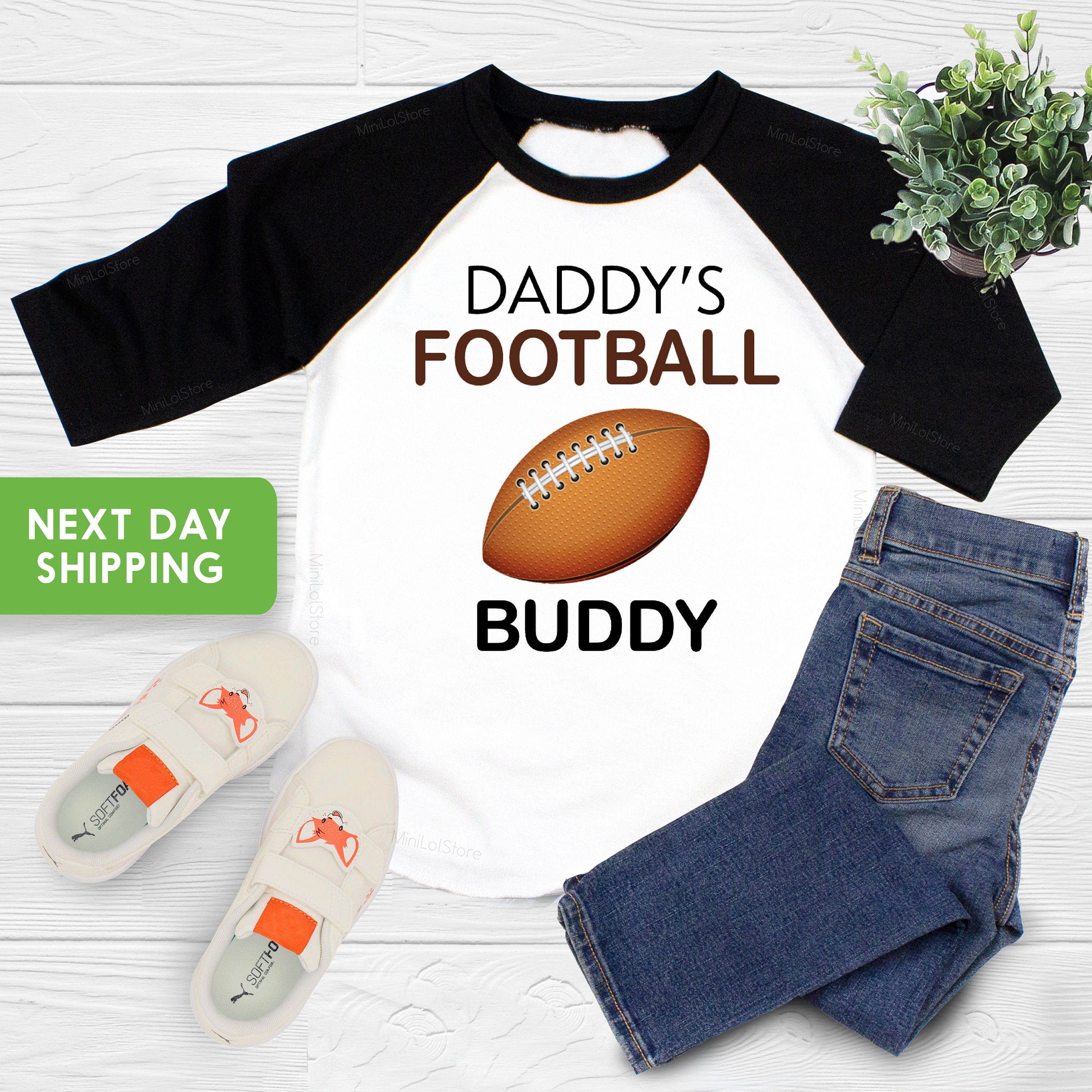 Daddy's Football Buddy Shirt, Funny Toddler Shirt, Sports Toddler Gift, Toddler Boy Clothes, Toddler Boy Gift, Fathers Day Gift